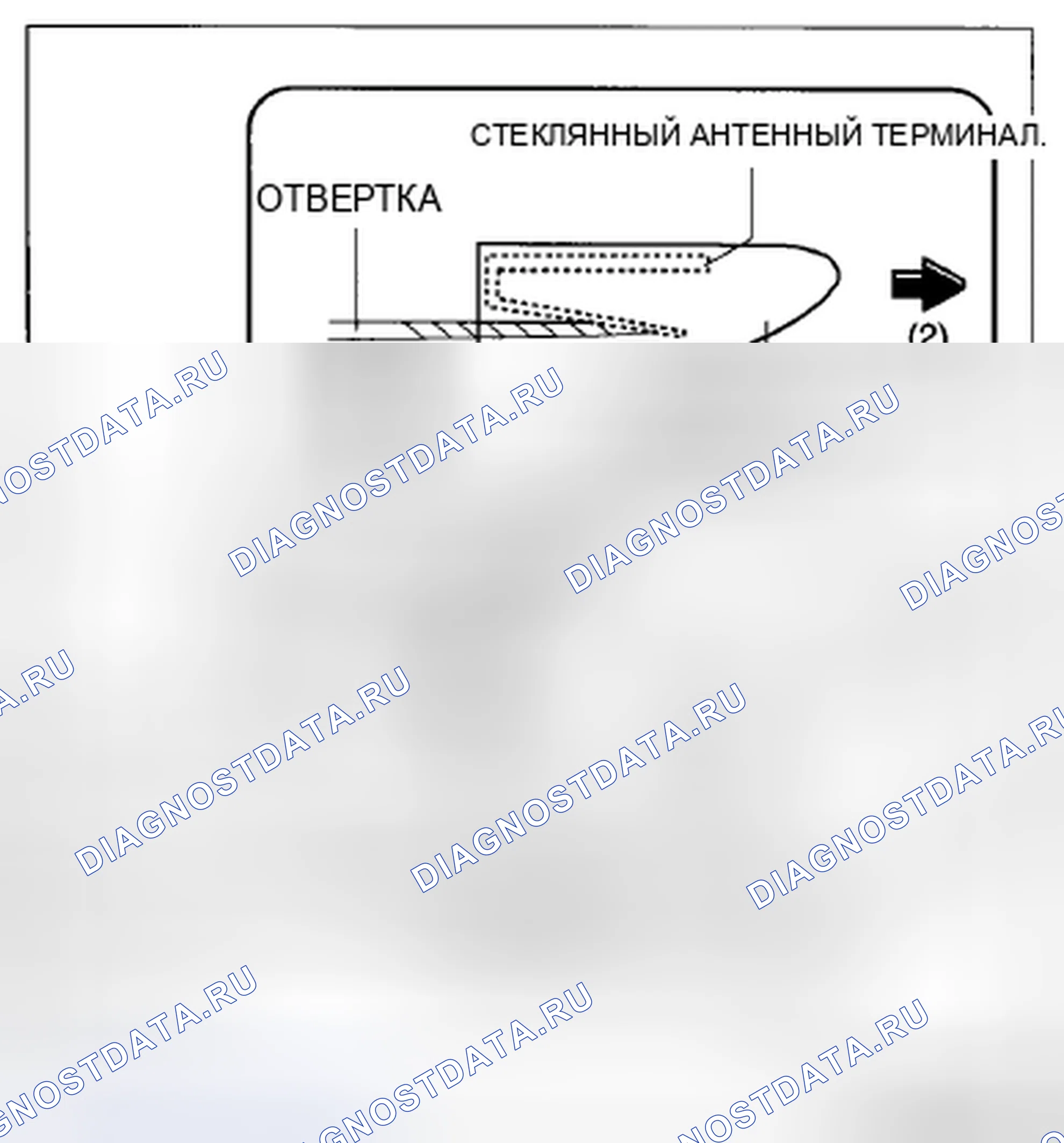 Рис. 64: СНЯТИЕ СТЕКЛА ЗАДНЕГО ОКНА. Mazda CX-5 I