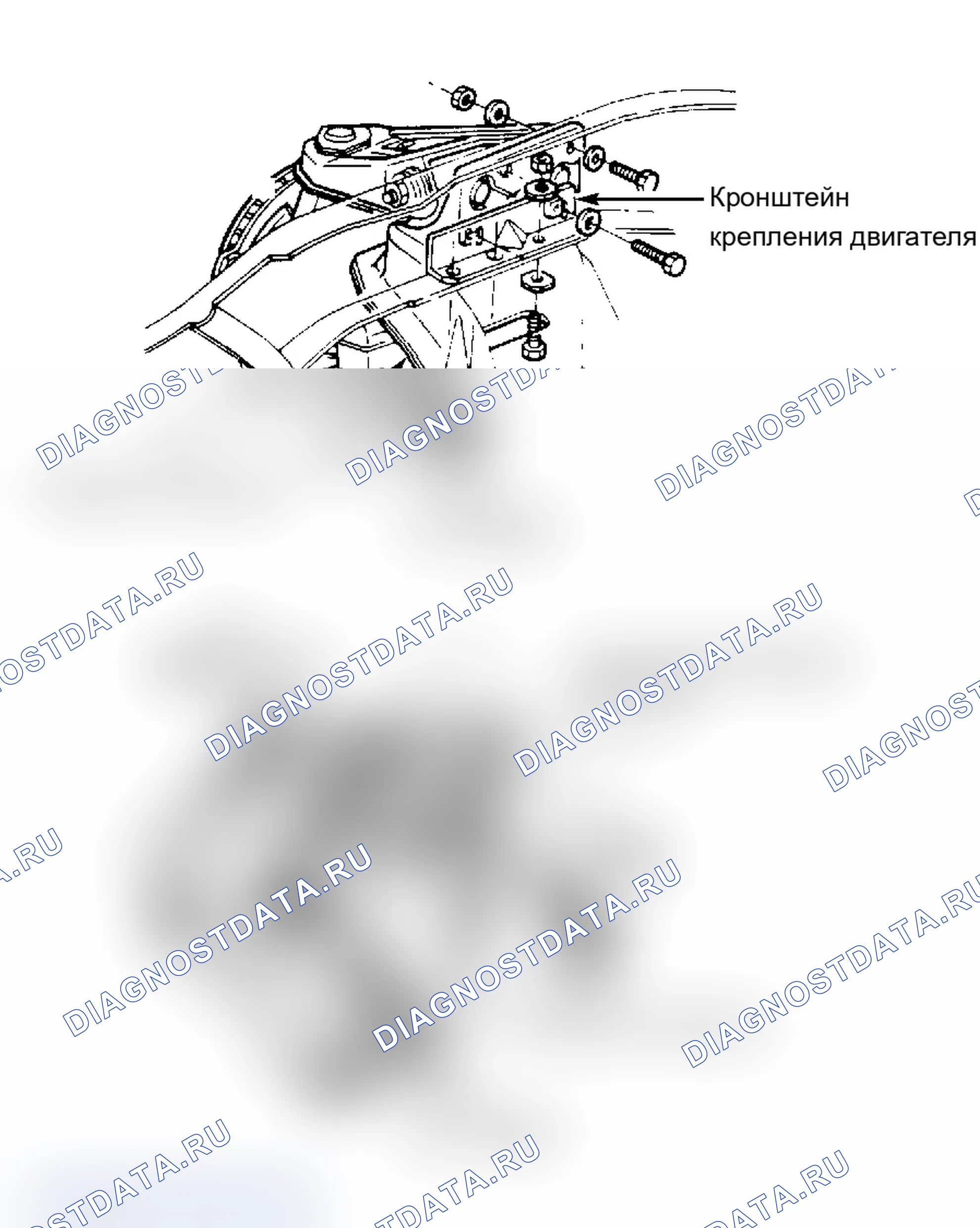 Рис. 10: Болты крепления передней подвески к раме. Chevrolet Cab & Chassis S10 