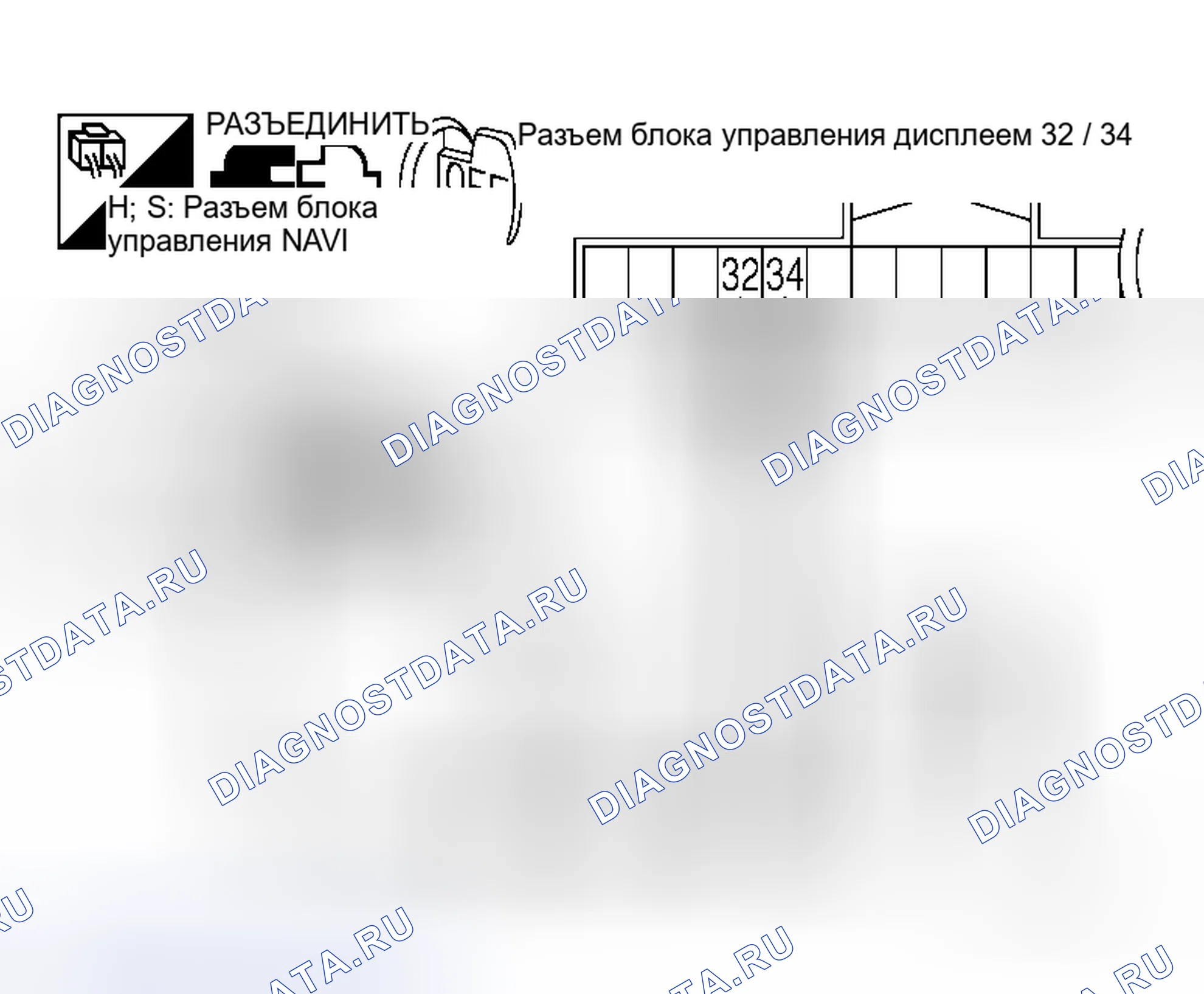 Рис. 49: Проверка линии связи Av (между блоком управления дисплеем и блоком управления NAVI). Honda Mobilio Spike I