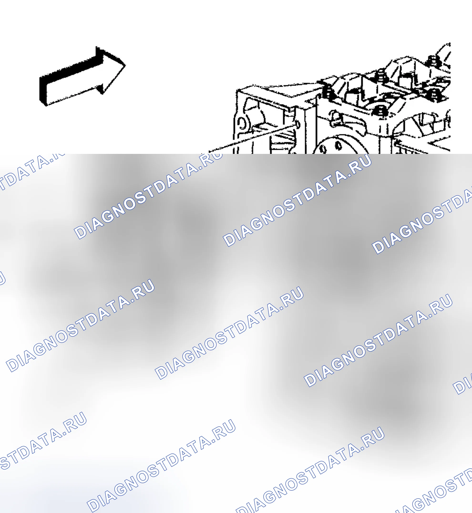 Рис. 1058: Удаление заднего масляного уплотнения и корпуса коленчатого вала. Chevrolet TrailBlazer I