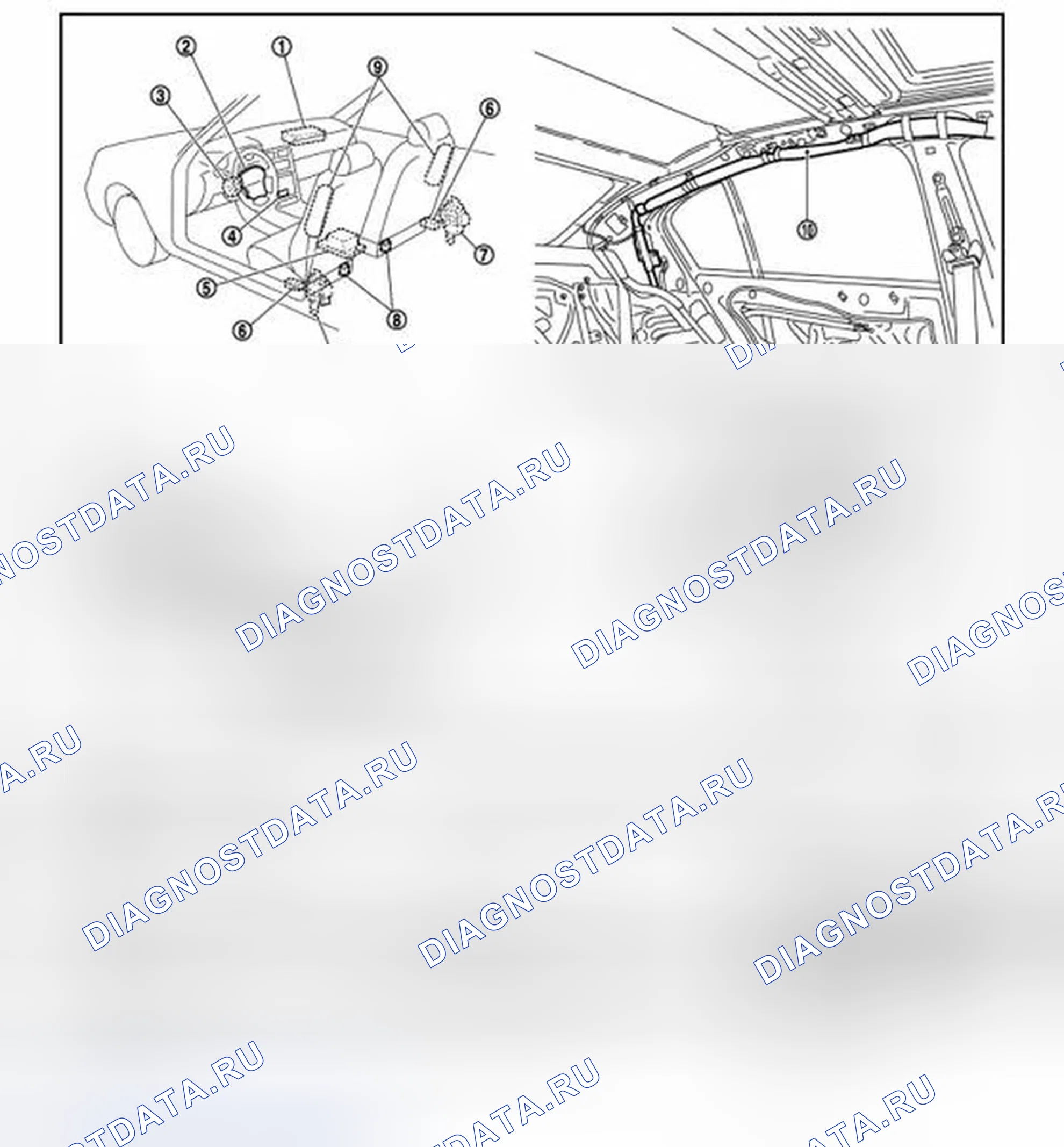 Рис. 76: Расположение компонентов. Infiniti G37 IV рестайлинг