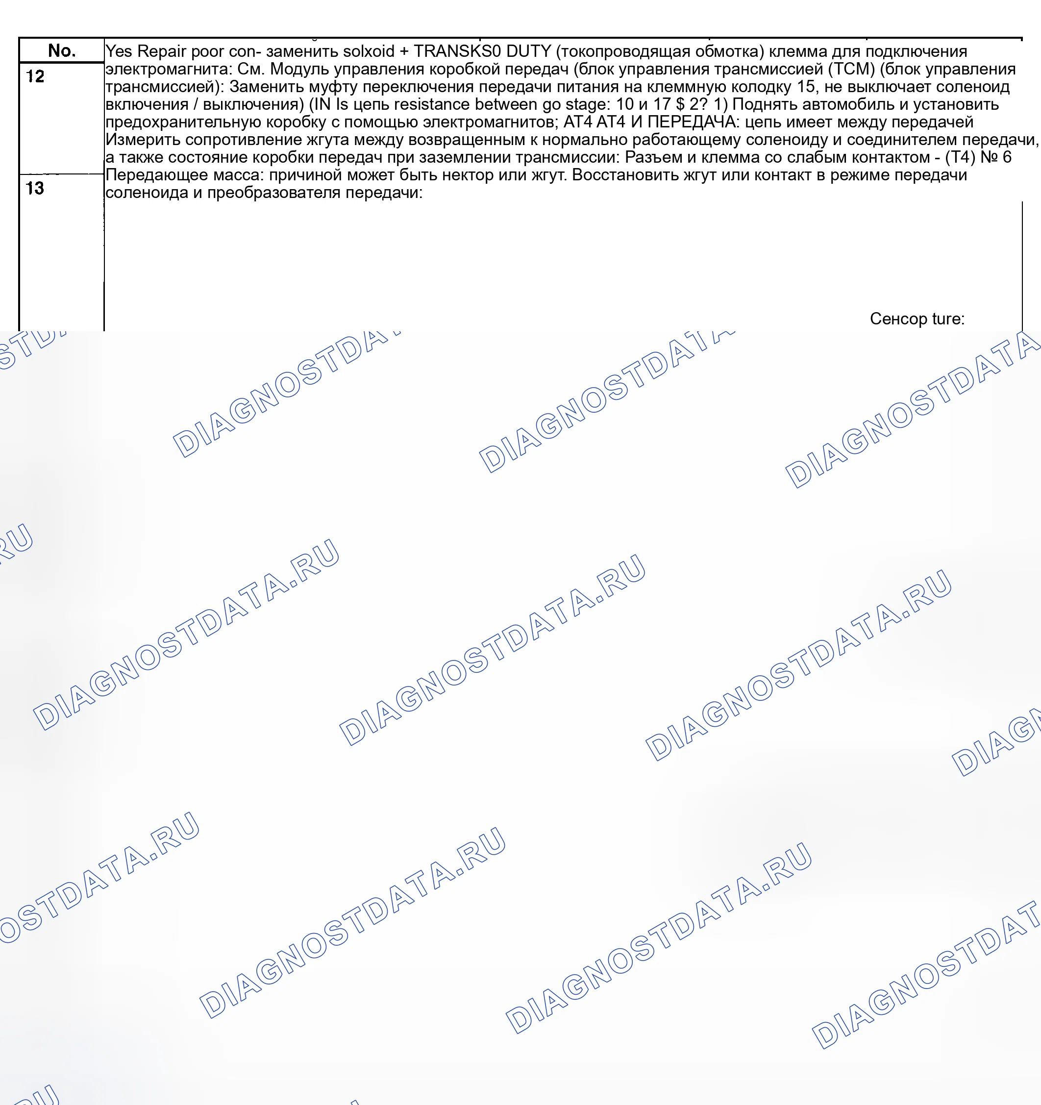 Рис. 808: Код неисправности 79 - диагностическая карта (4 из 4). Subaru Outback BH