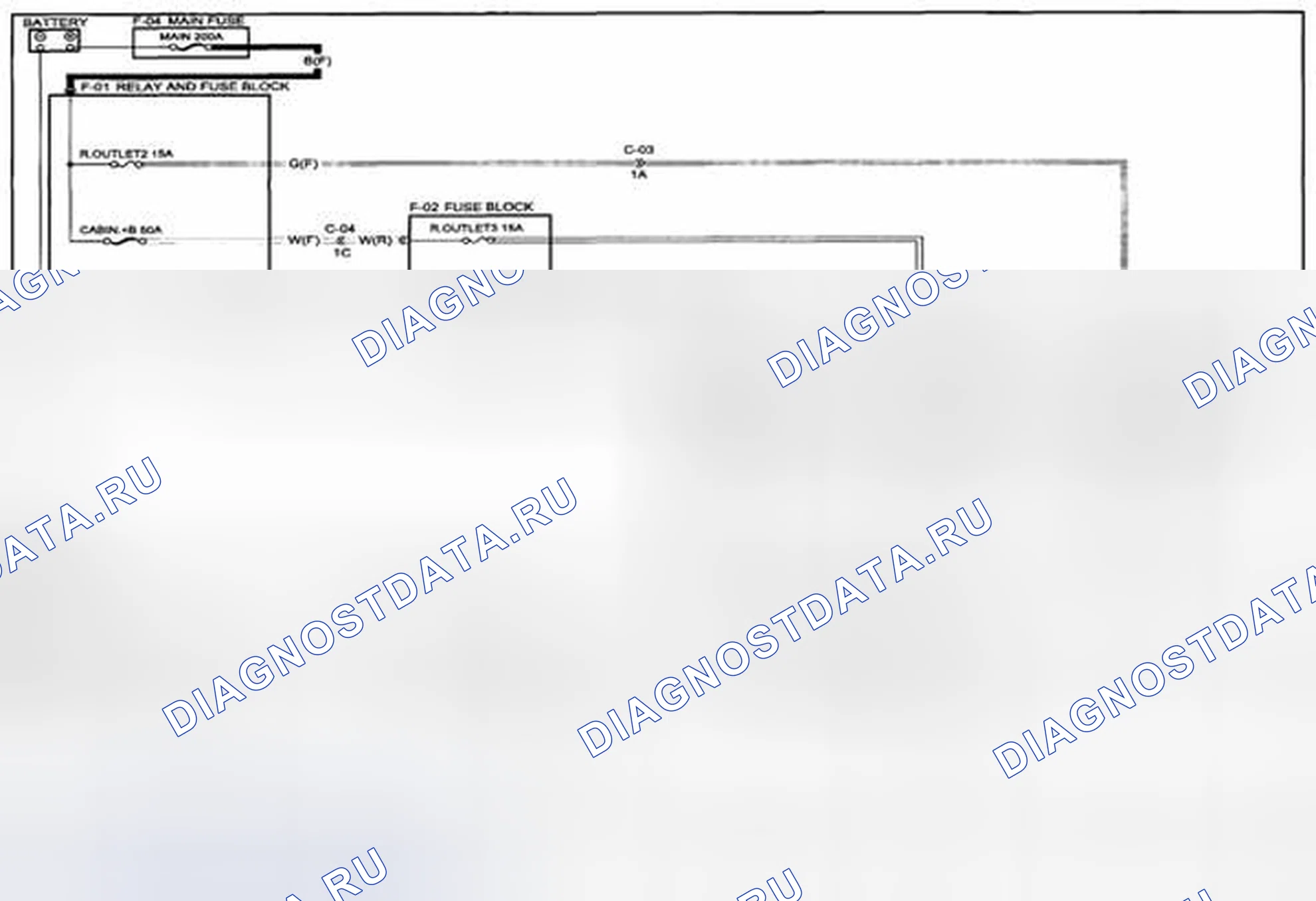 Рис. 197: Схема подключения вспомогательной розетки (0920-1) 1 из 2. Mazda CX-5 I