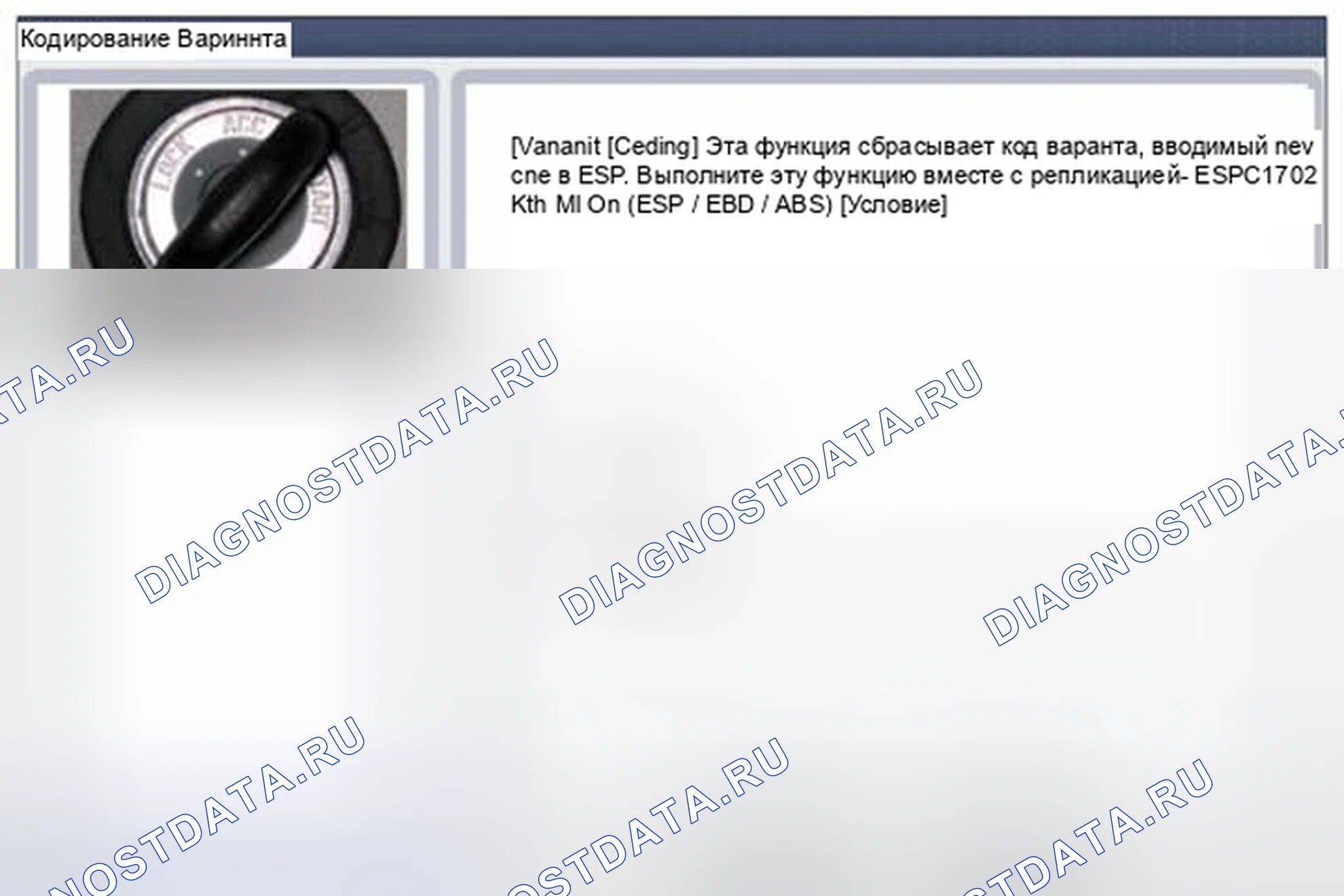Рис. 98: Кодирование вариантов. Kia Sedona II рестайлинг