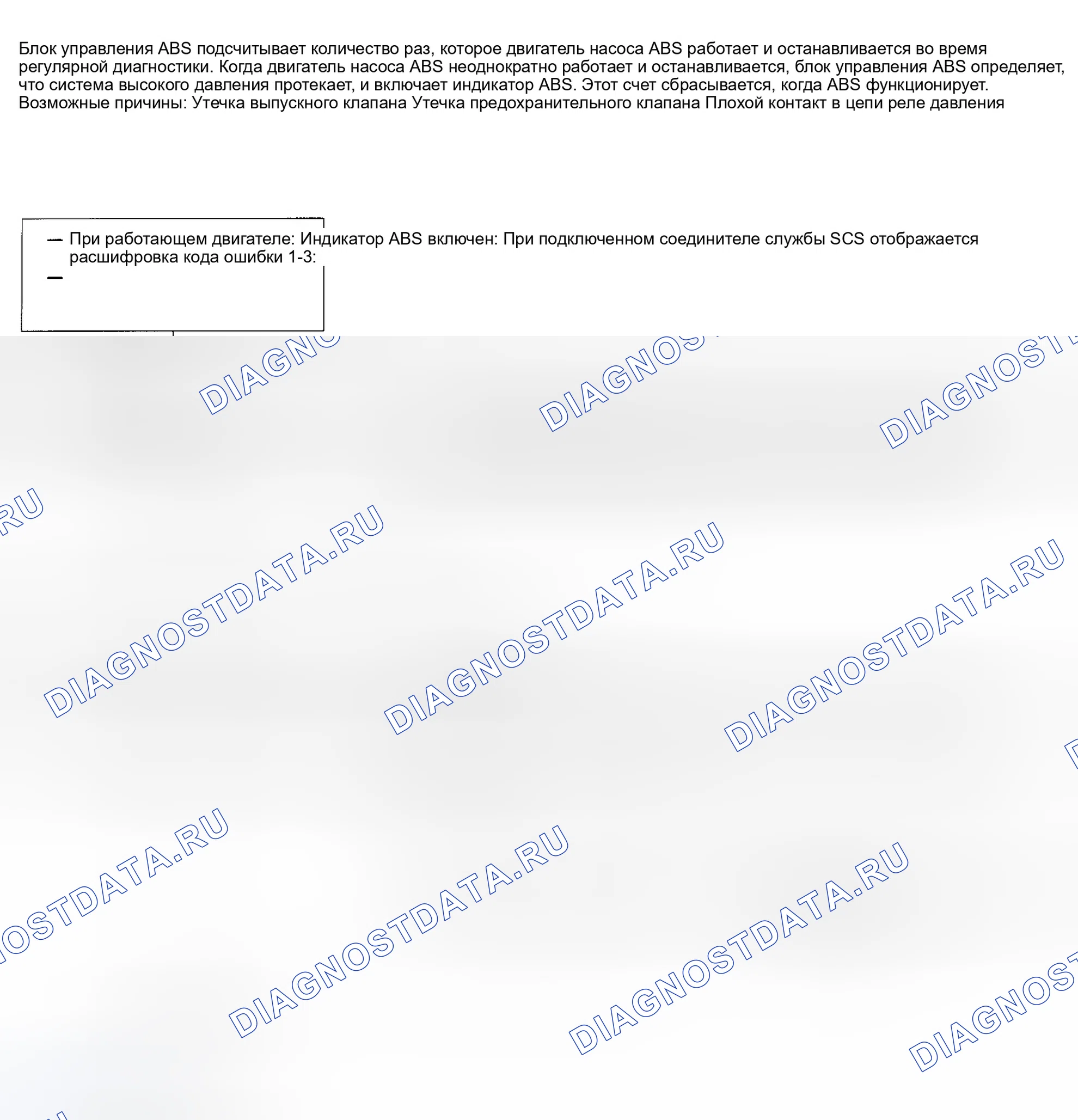 Рис. 19: расшифровка кода ошибки 1-3: УТЕЧКА ПОД ВЫСОКИМ ДАВЛЕНИЕМ. Honda Odyssey I