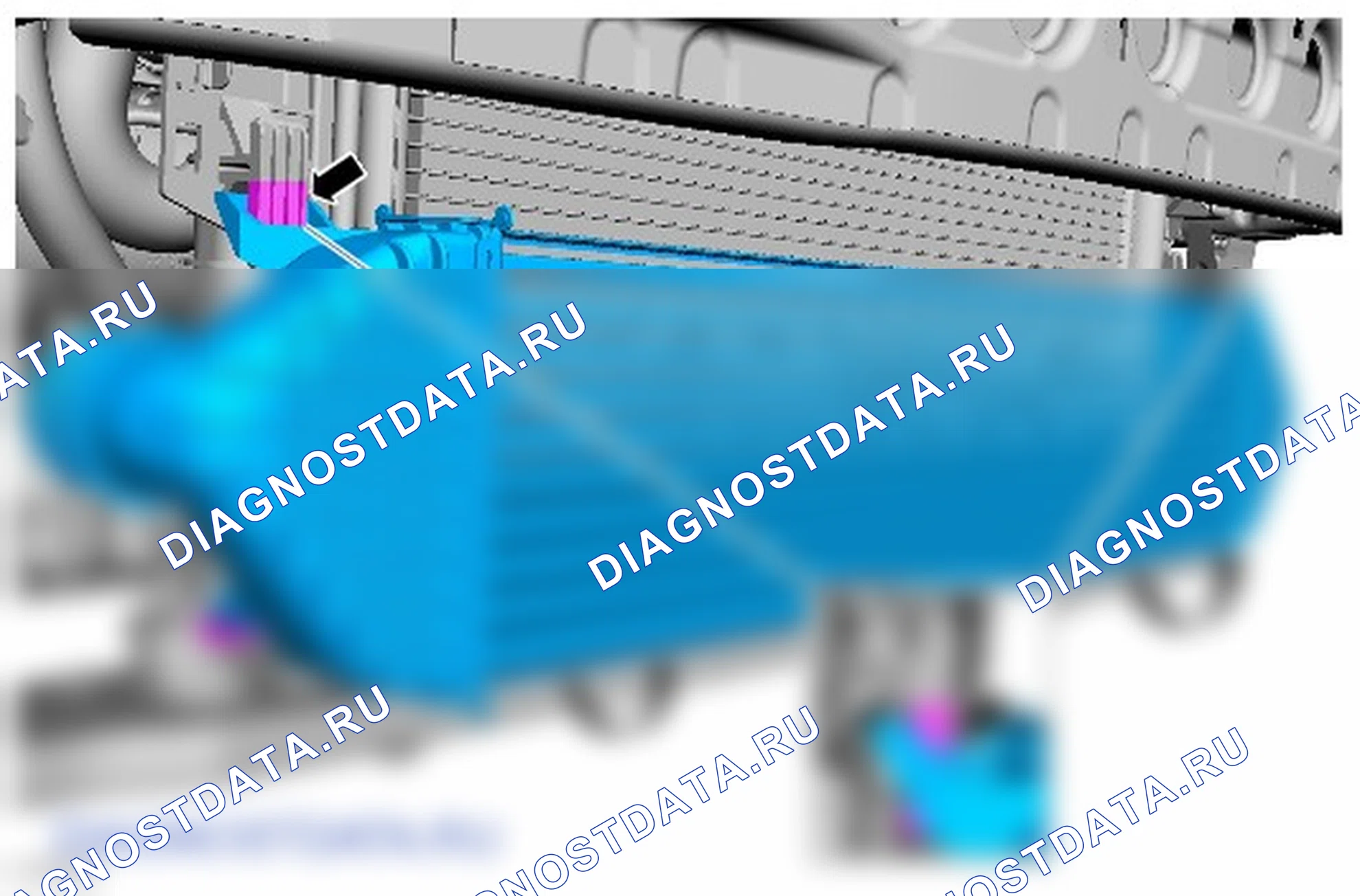 Как снять и установить охладитель нагнетаемого воздуха (CAC). Ford Kuga II