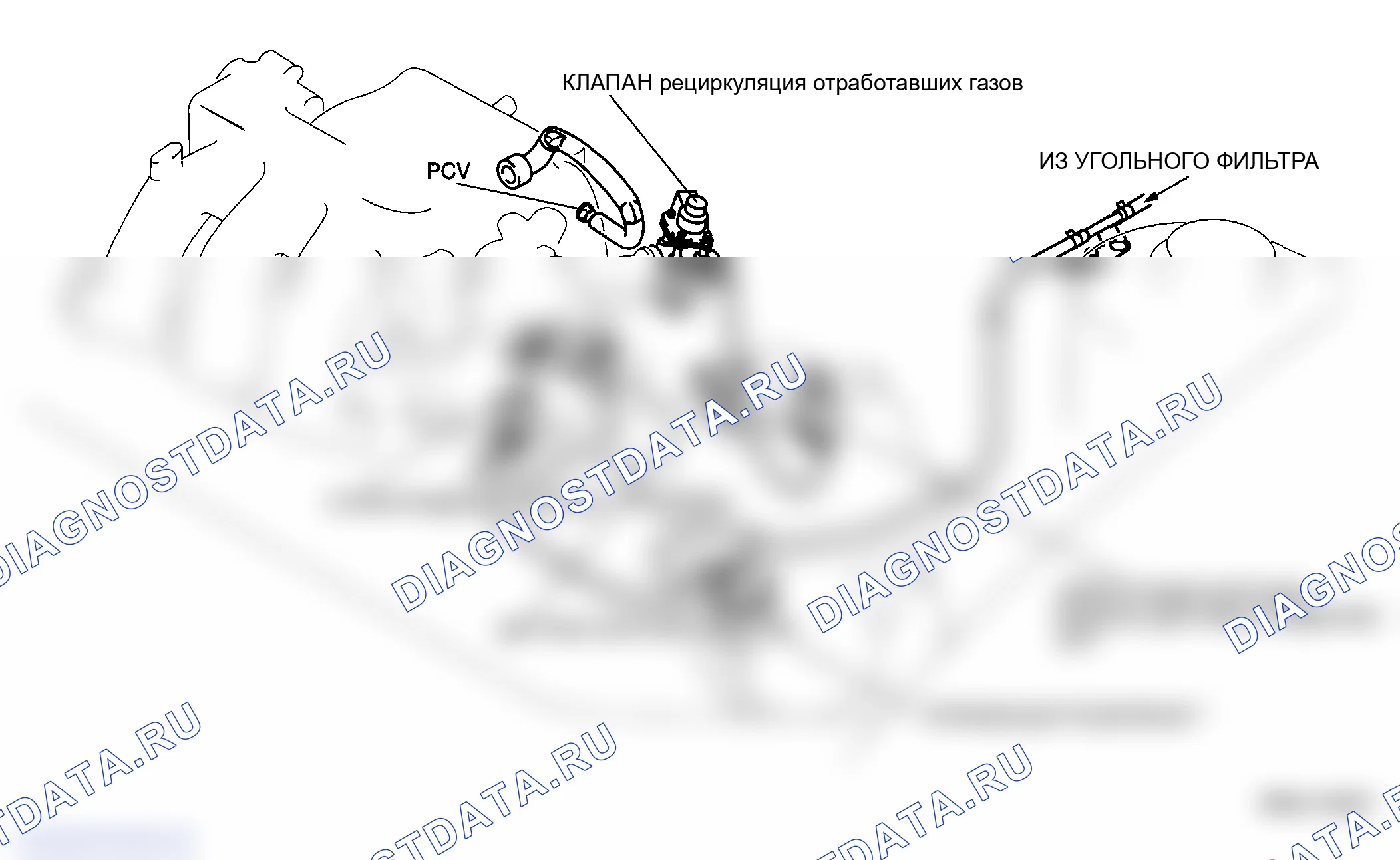 Рис. 132: СХЕМА ПРОКЛАДКИ ВАКУУМНОГО ШЛАНГА [Aj]. Mazda MPV III