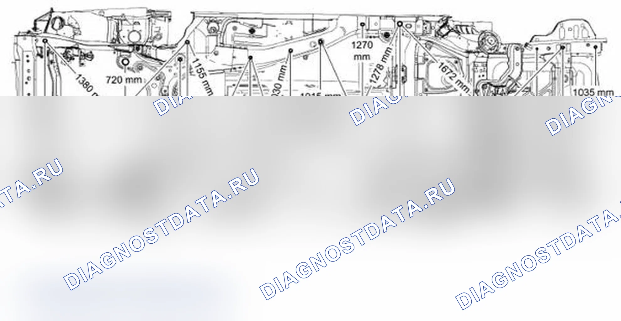 Рис. 49: Размеры нижней части тела. Mercury Mariner II рестайлинг