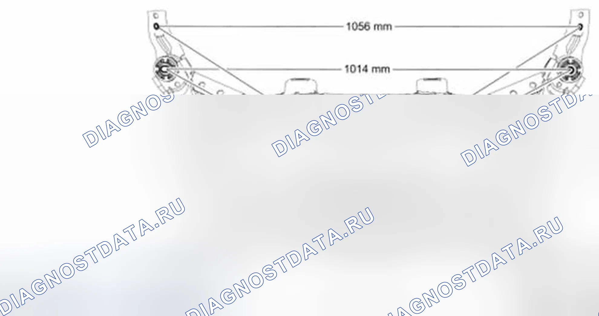 Рис. 104: Задний подрамник. Ford Edge I рестайлинг