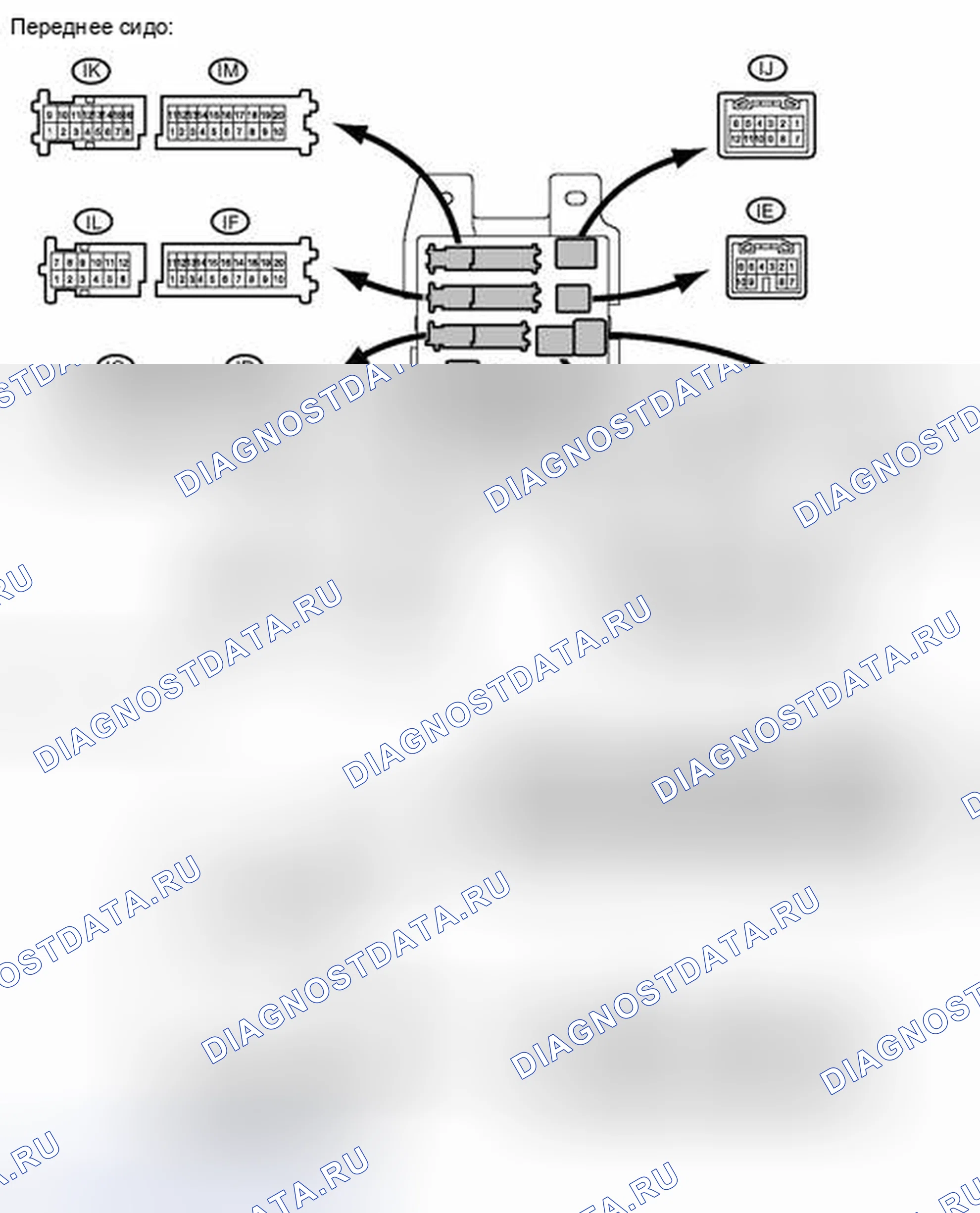 Рис. 42: КЛЕММЫ ЭБУ. Toyota Camry XV40 рестайлинг