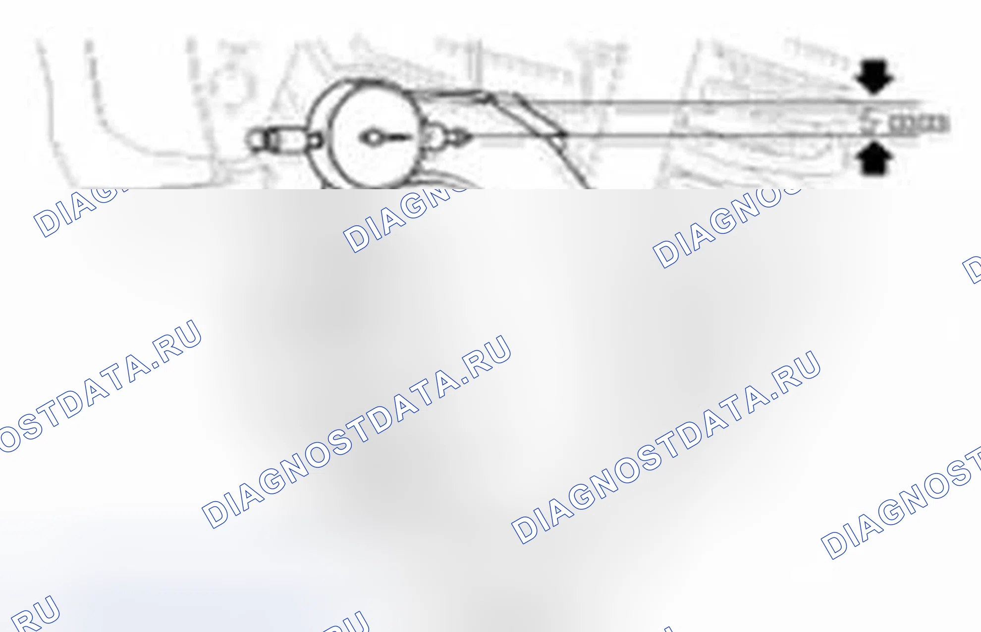 Рис. 62: Проверка биения заднего тормозного диска. Hyundai Sonata VI