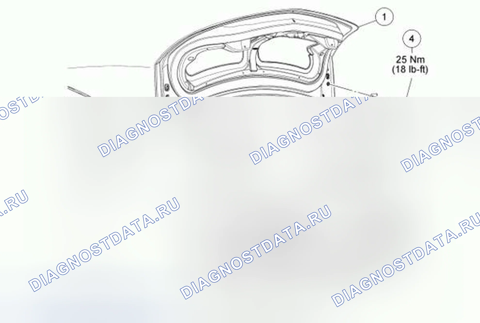 Рис. 51: Крышка багажного отделения. Hyundai ix55 I