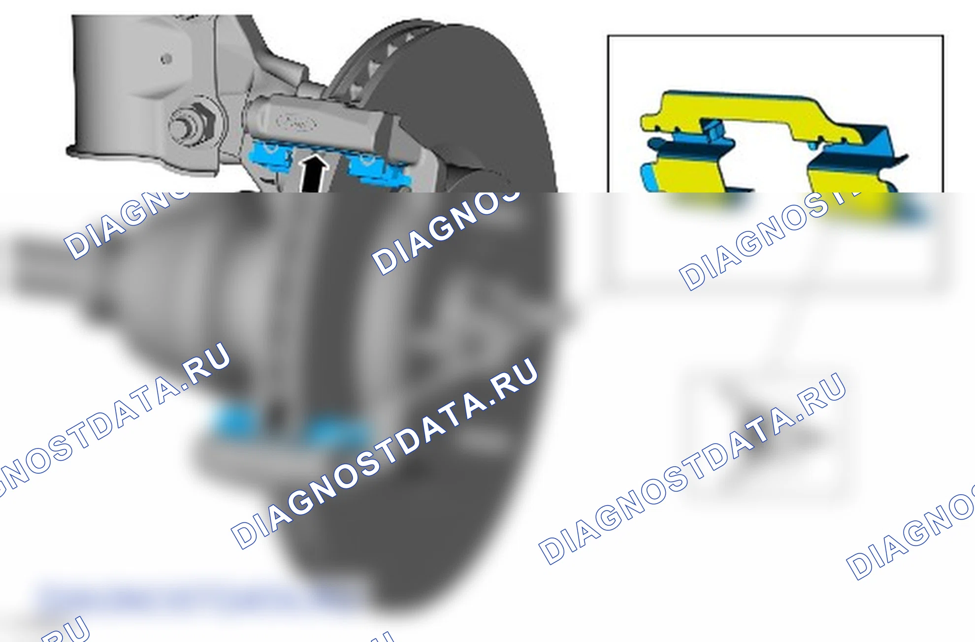Как снять и установить тормозные колодки. Ford B-MAX I