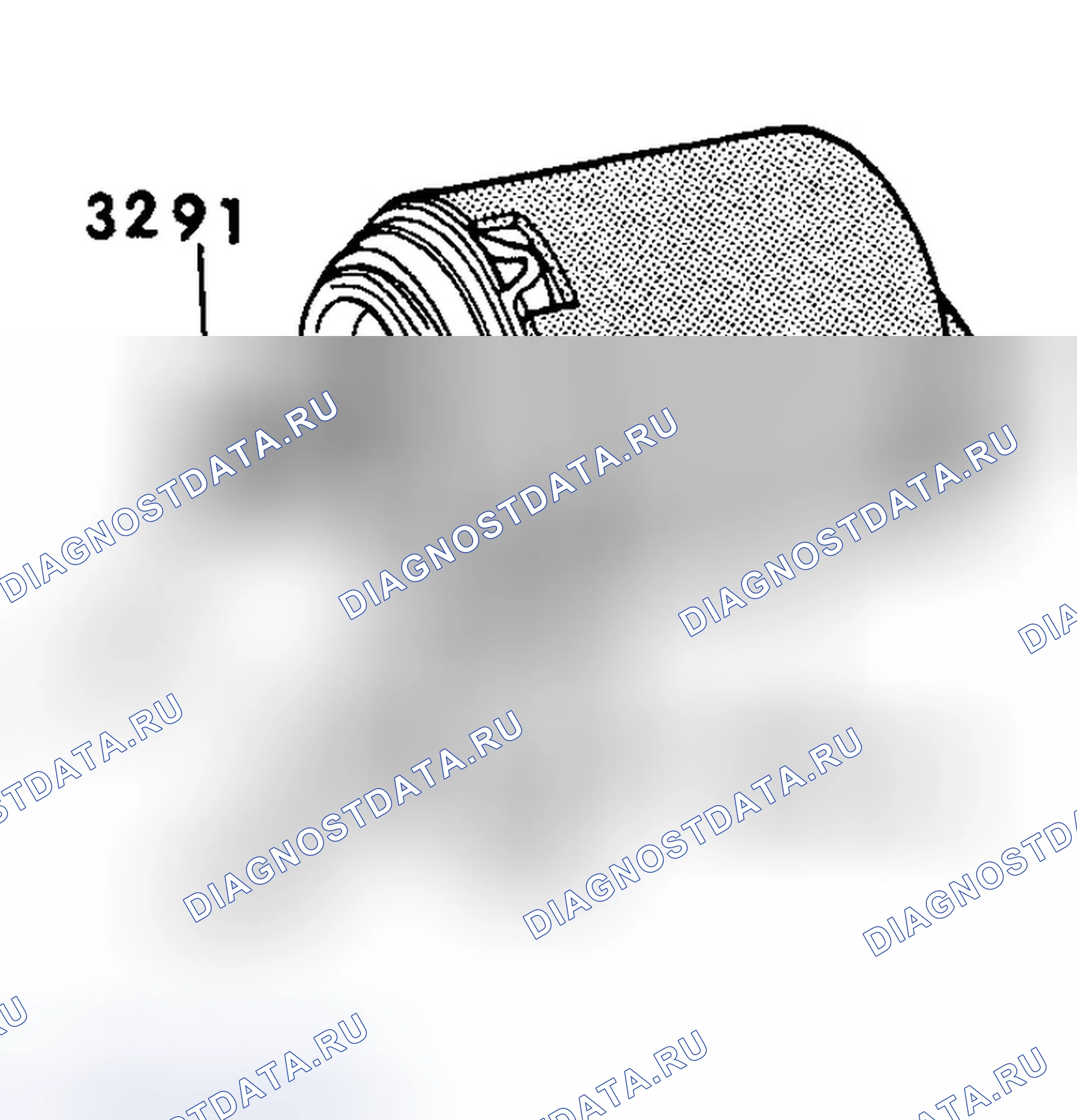 Рис. 13: Замена проходного изолятора (спереди). Audi 90 B4