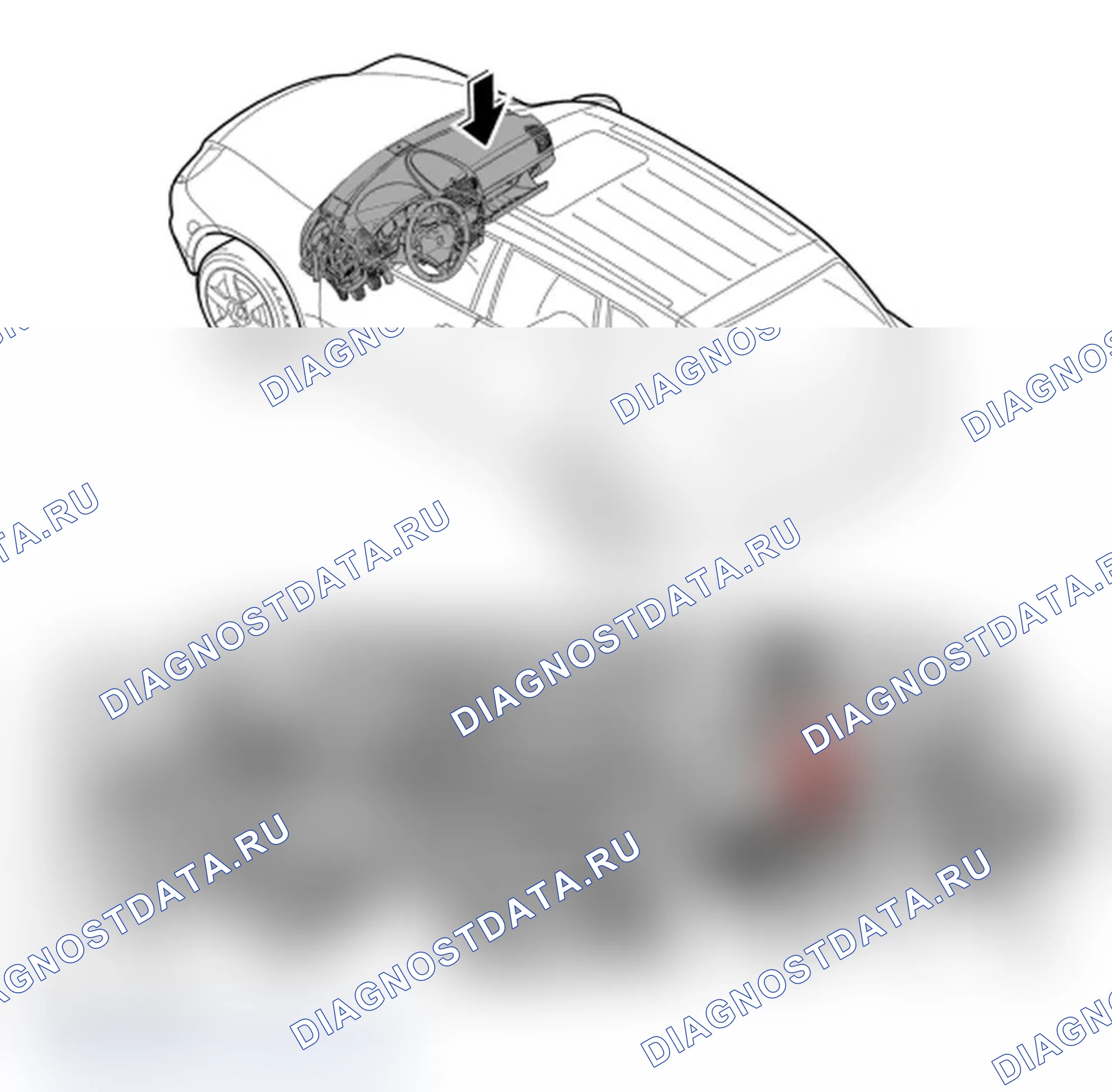 Рис. 1: Удаление фильтра частиц. Porsche Cayenne S I