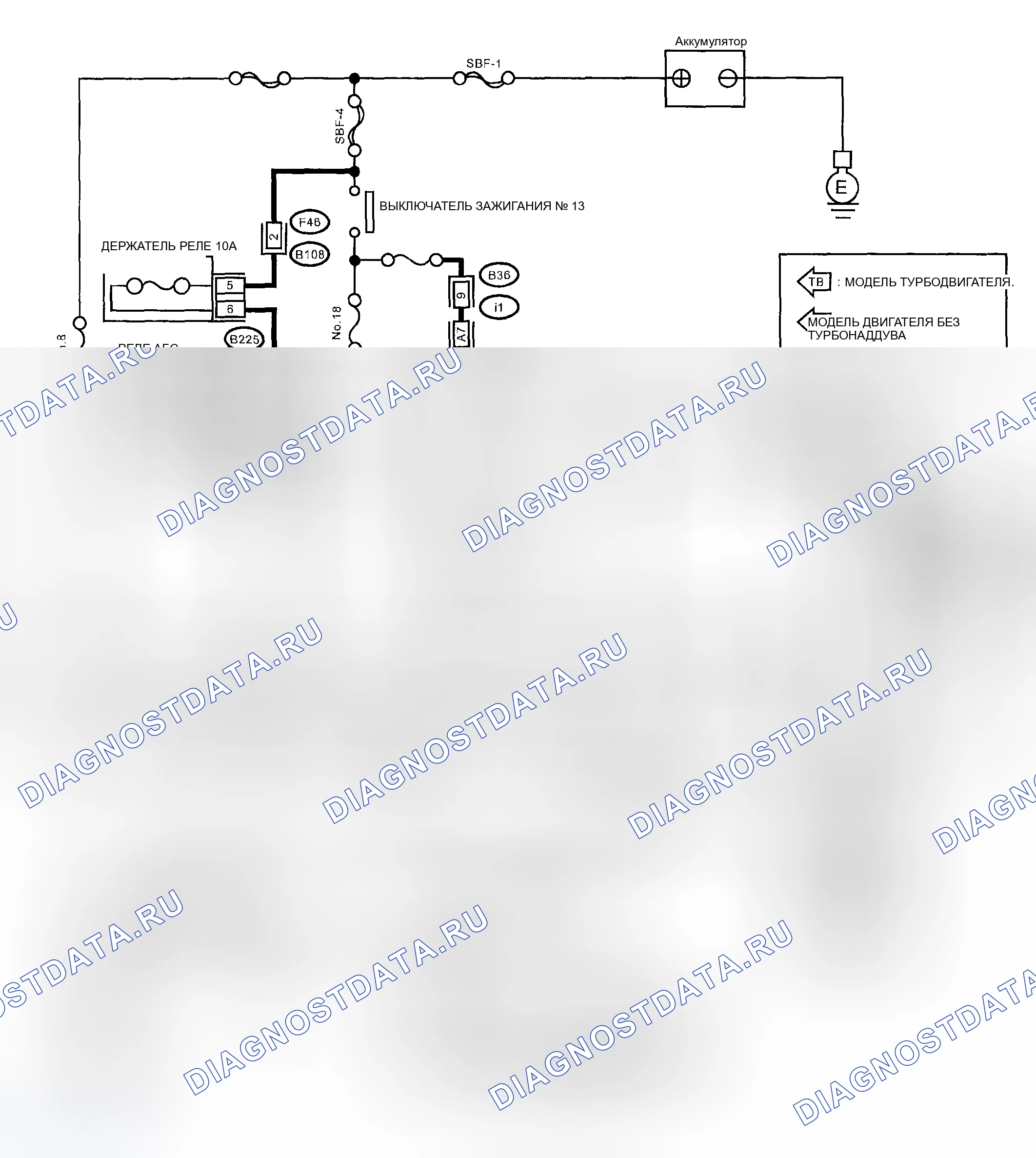 Рис. 49: электросхема. Subaru Impreza GD/GC/GG рестайлинг