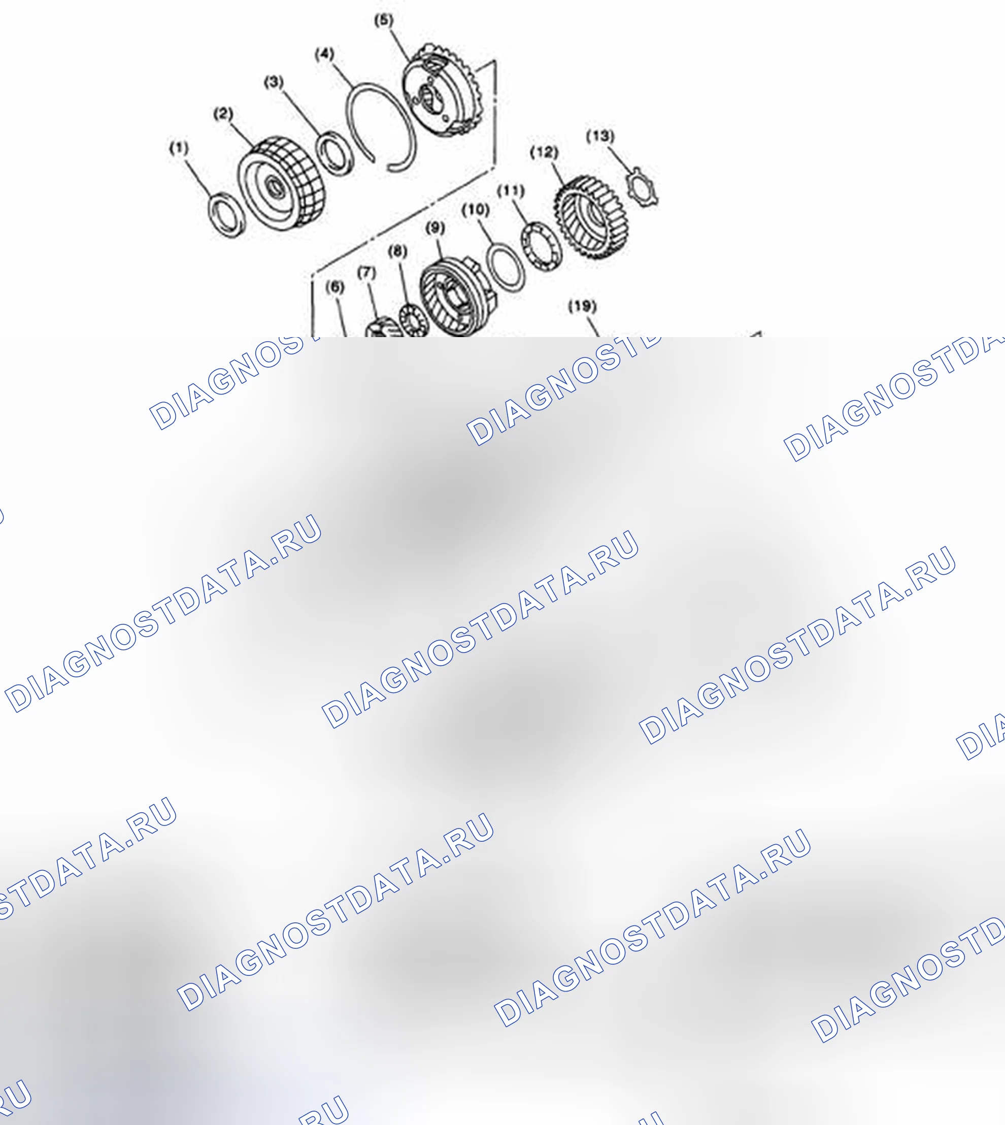 Рис. 416: ПЛАНЕТАРНАЯ ПЕРЕДАЧА И ТОРМОЗ 2-4. Subaru Outback BP рестайлинг