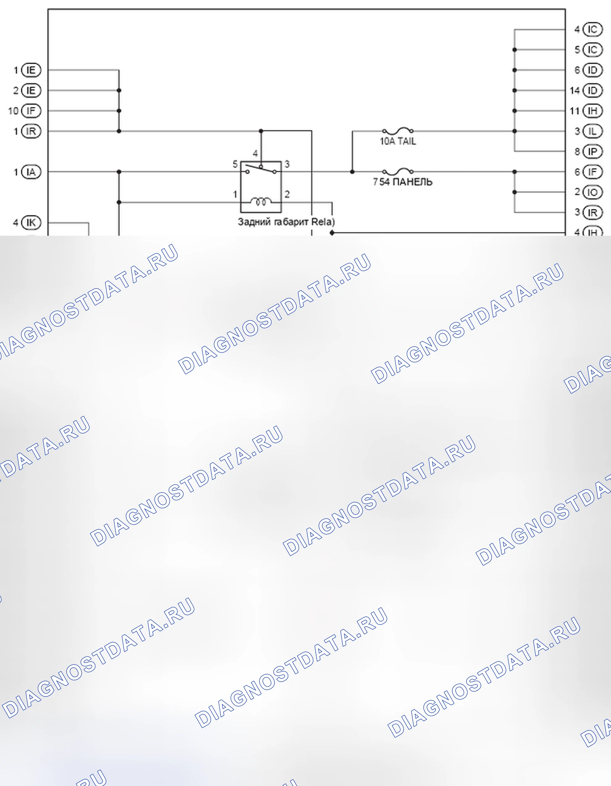 Рис. 386: Внутренние контуры J / B приборной панели (1 из 3). Toyota Avalon XX30 рестайлинг 2