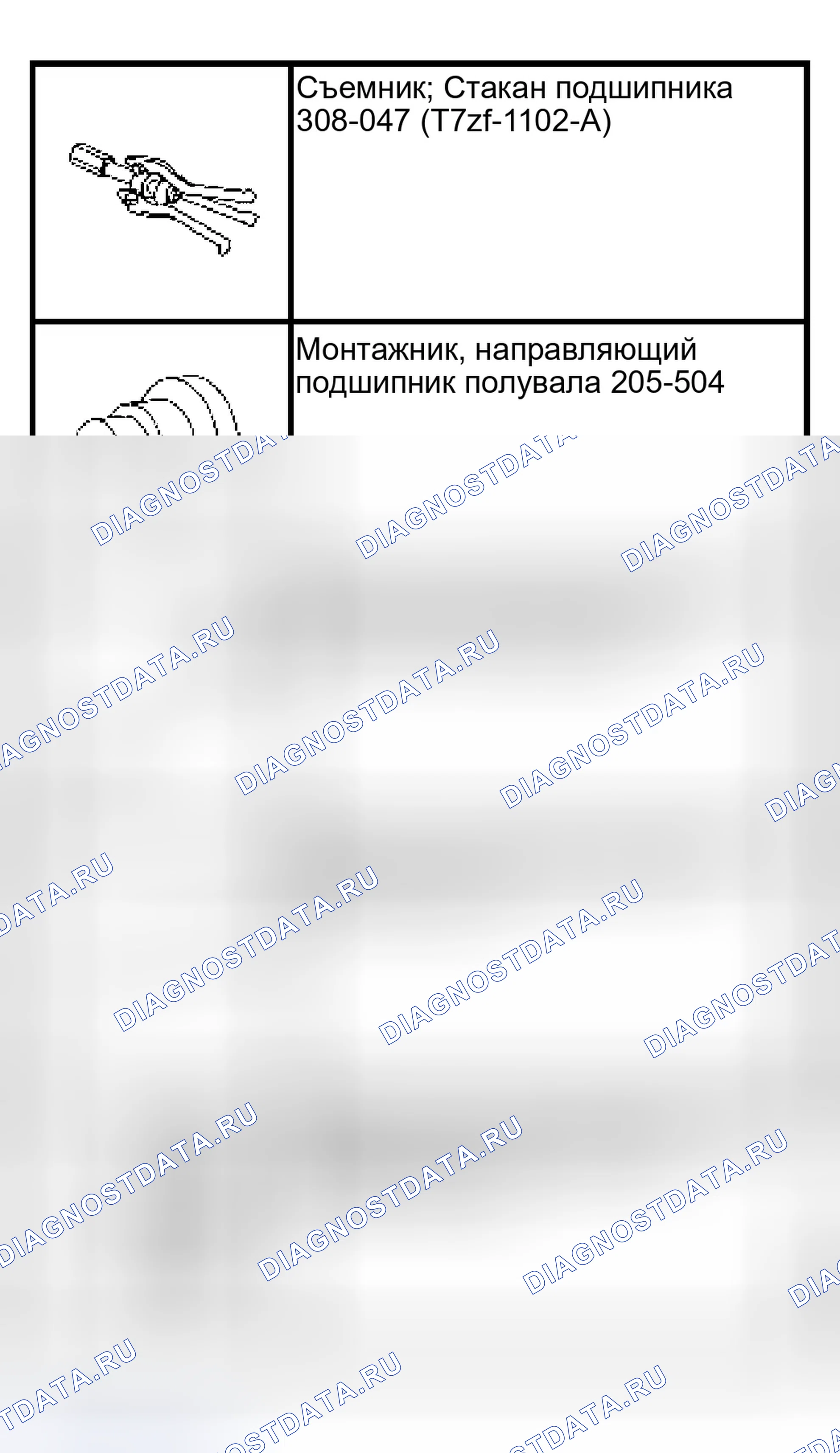 Рис. 20: Направляющий подшипник и уплотнение укороченного вала. Ford Expedition II