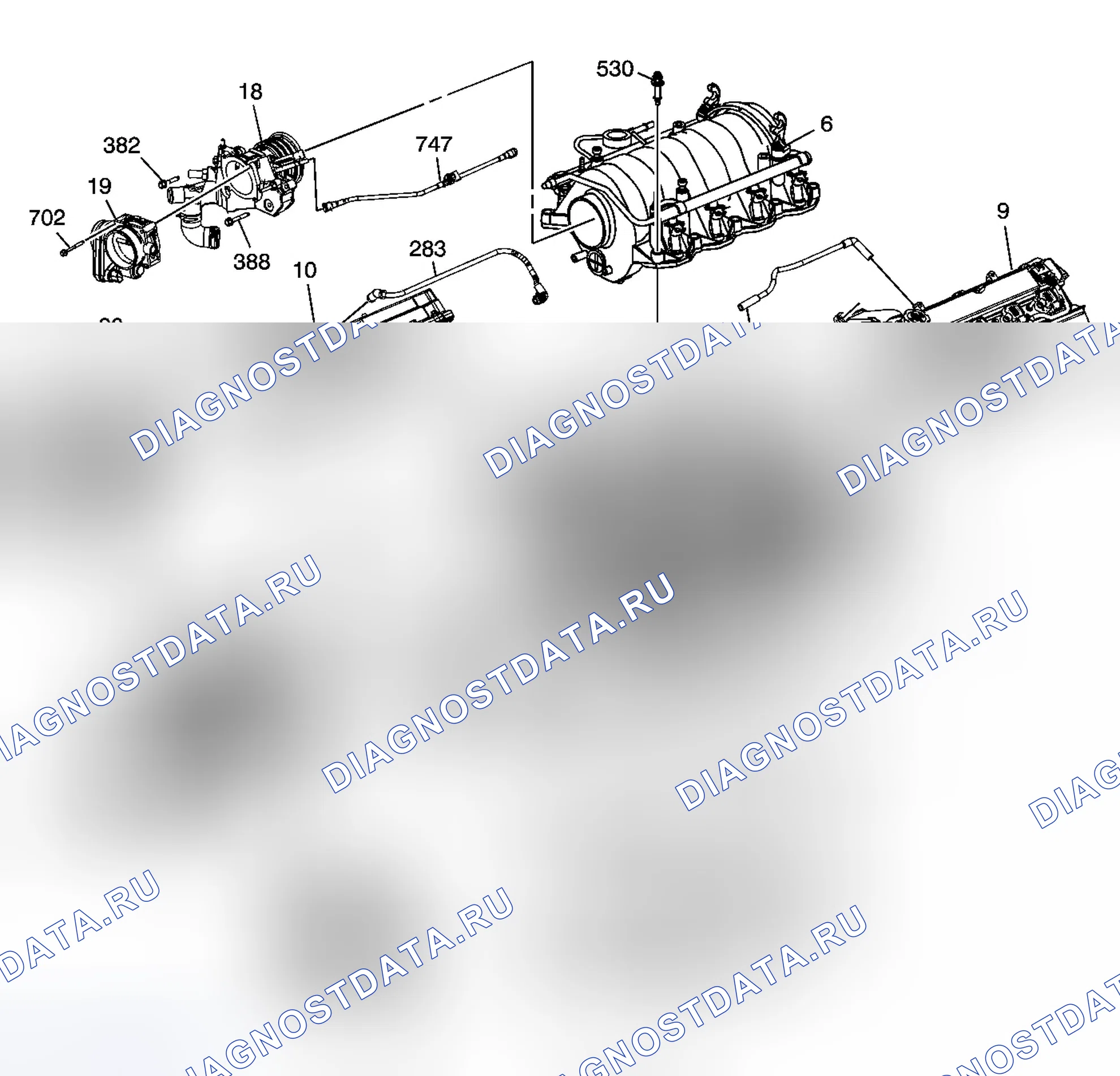 Рис. 144: Разобранные виды. Cadillac STS I