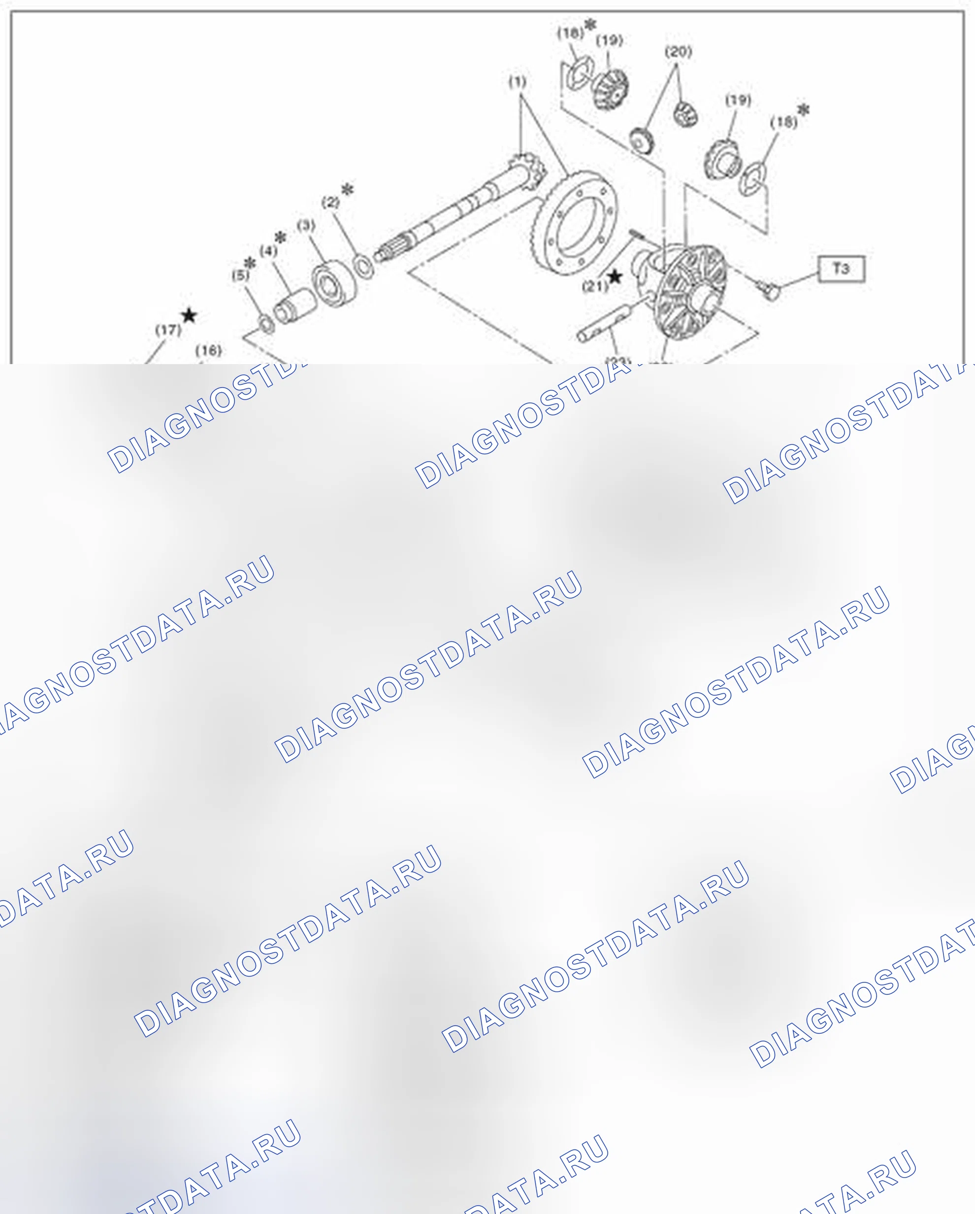 Рис. 93: ЗАДНИЙ ДИФФЕРЕНЦИАЛ (VA1-TYPE). Subaru Legacy BM/BR рестайлинг