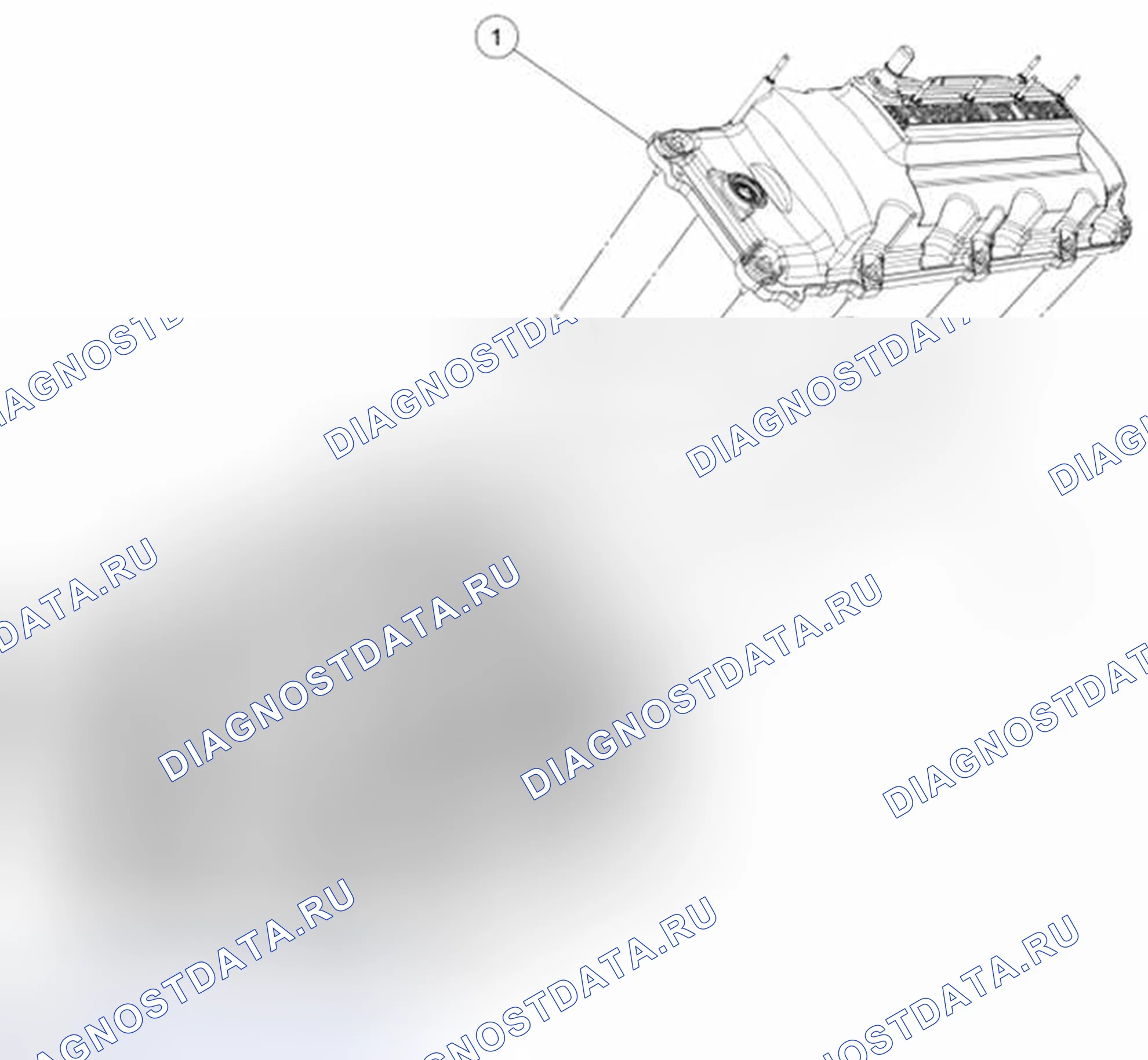 Рис. 91: Крышка и прокладка левого клапана. Ford Pickup F250 Super Duty II