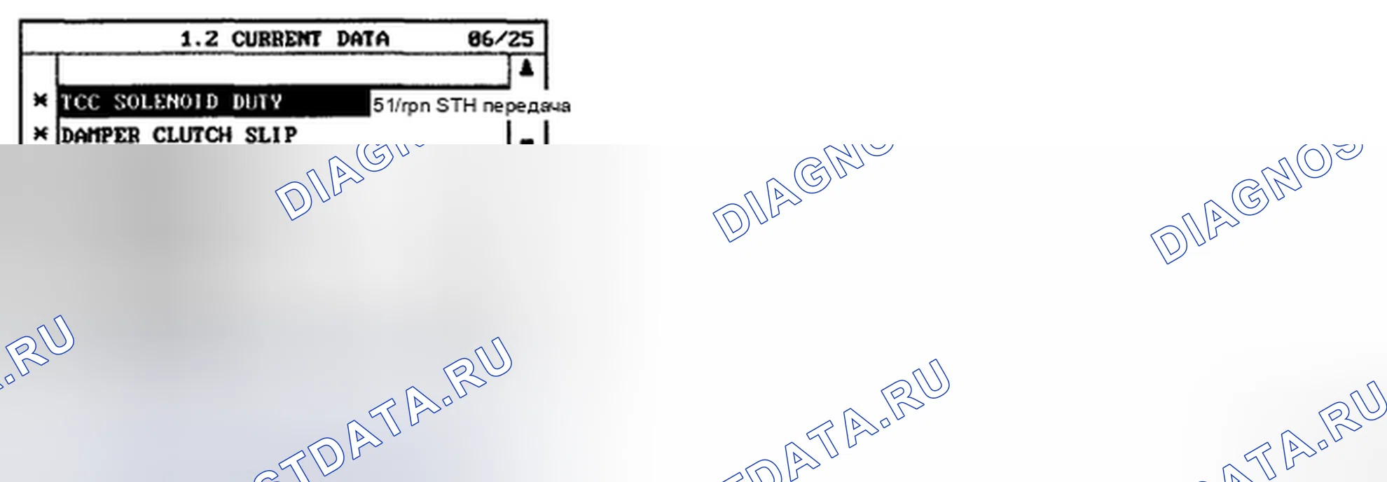 Рис. 57: МОНИТОРИНГ ДАННЫХ SCANTOOL. Hyundai Santa Fe II