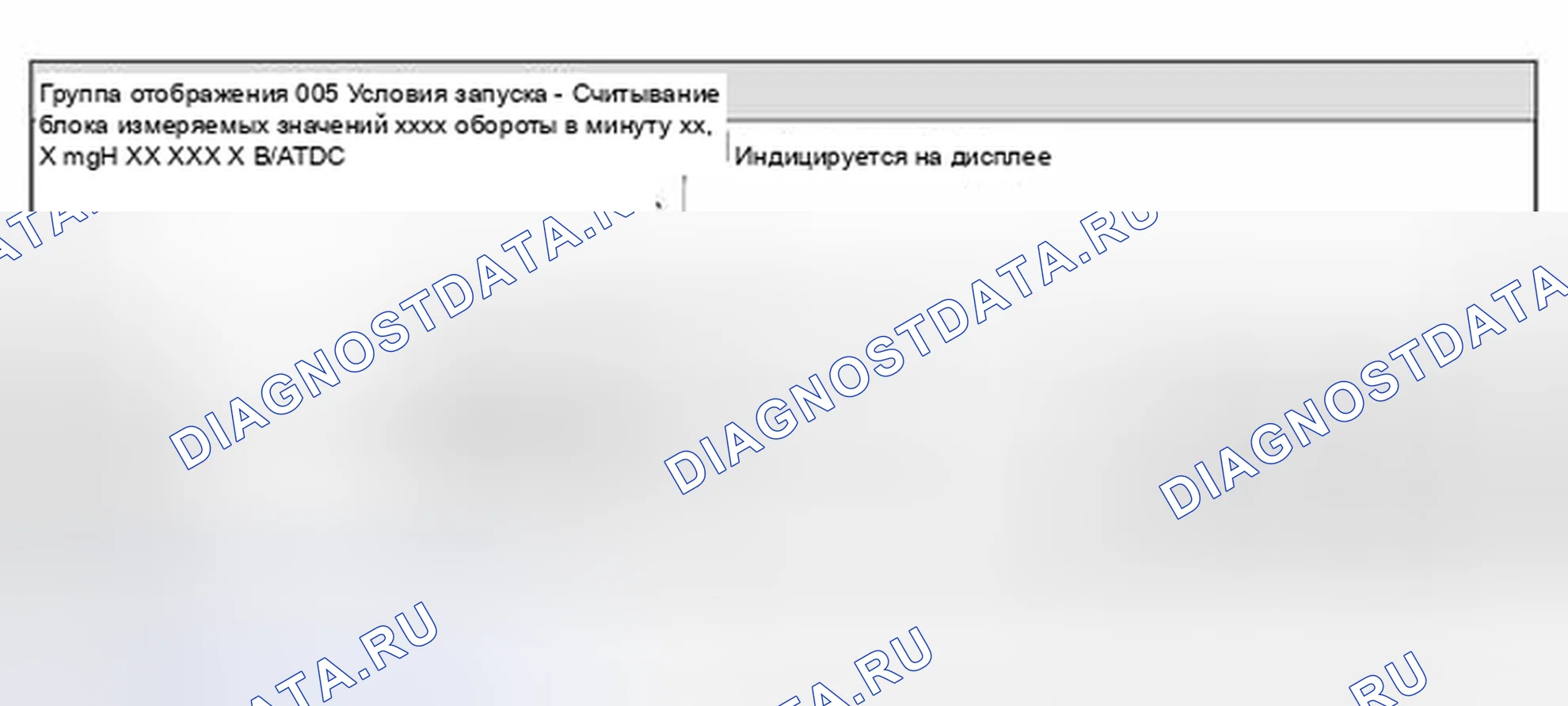 Рис. 447: Группа отображения 5 - Условия запуска. Volkswagen Golf Mk4