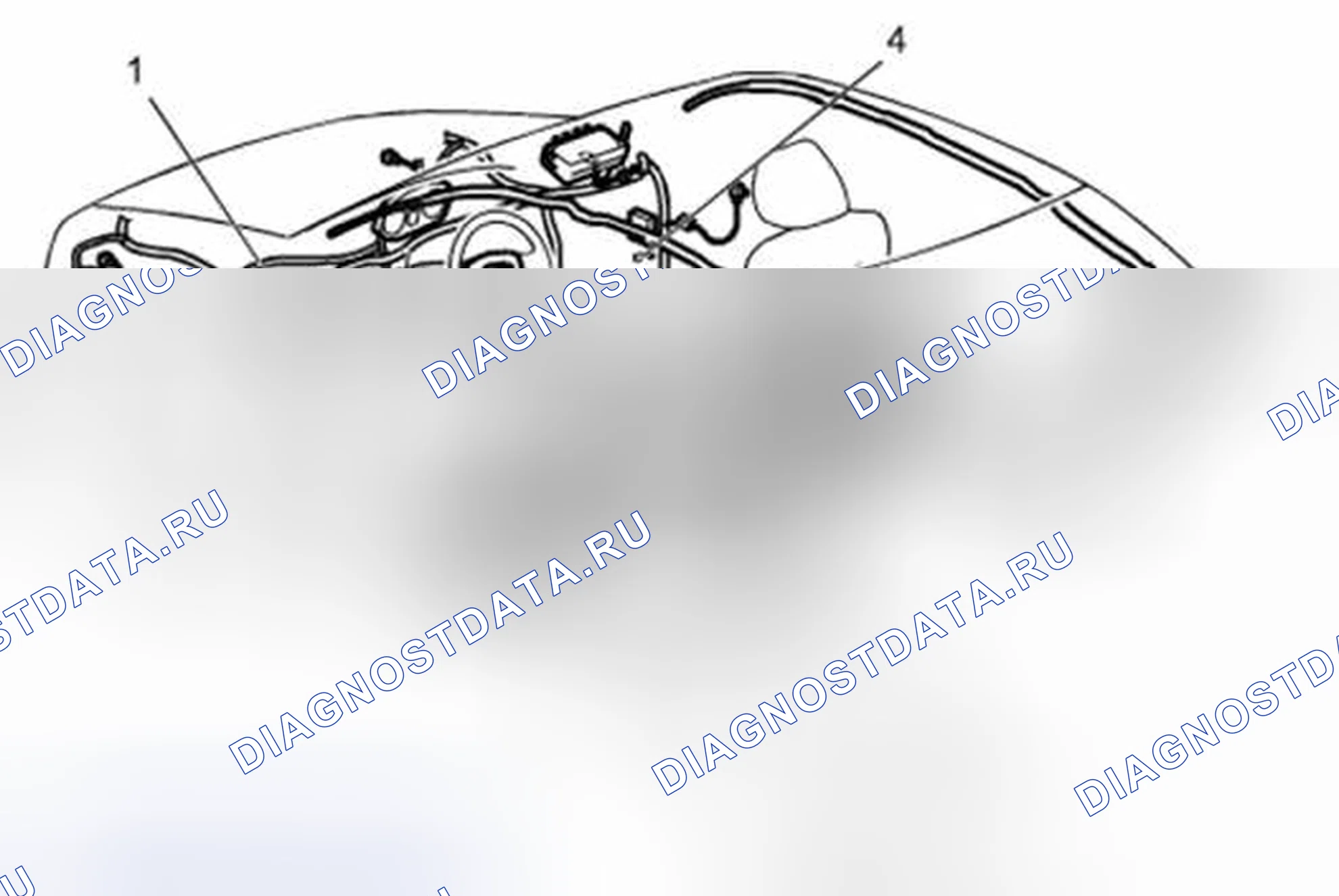 Рис. 223: Жгут проводов и соединитель воздушного мешка. Suzuki Kizashi I