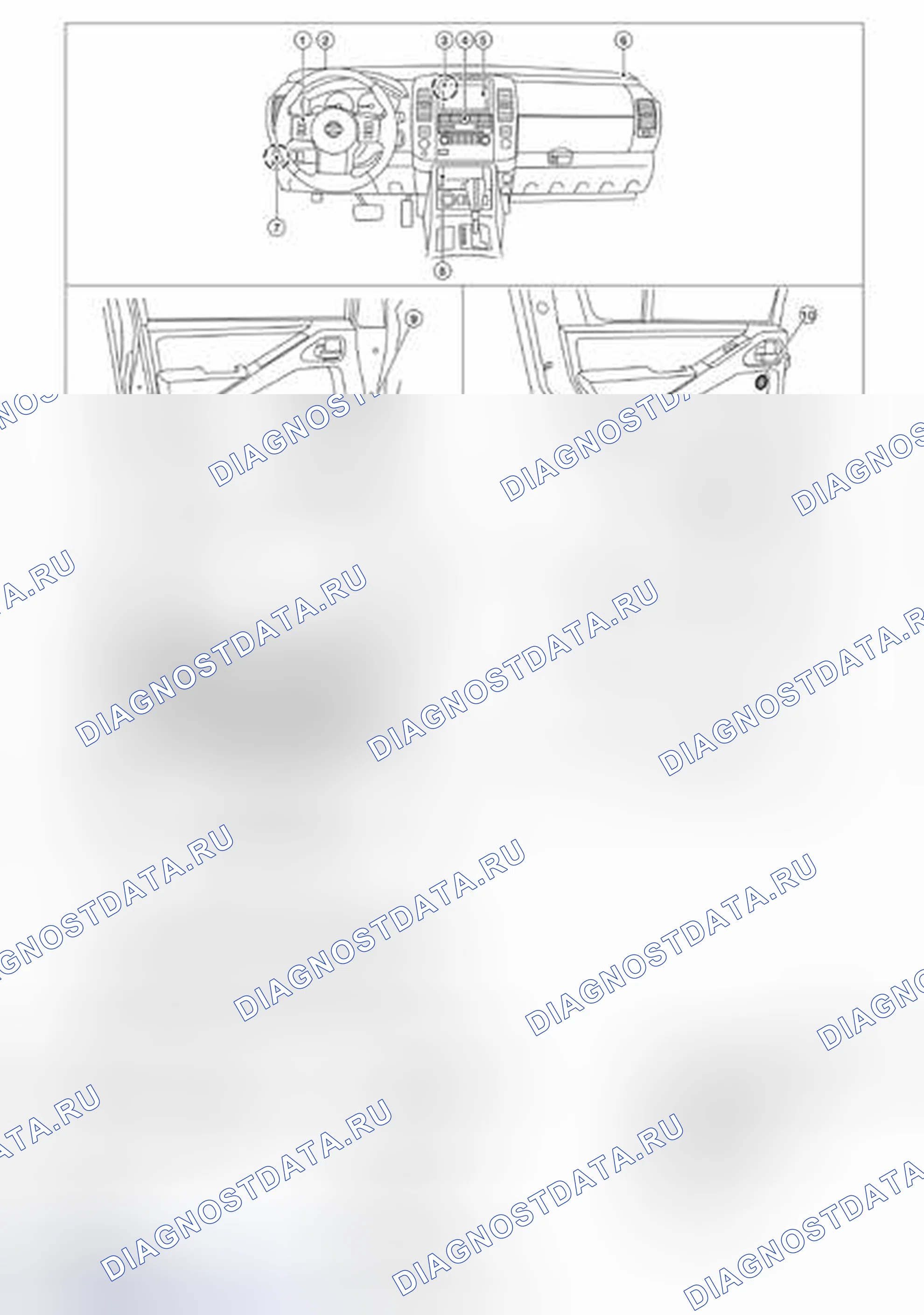Рис. 203: Расположение компонентов. Nissan Pathfinder III рестайлинг
