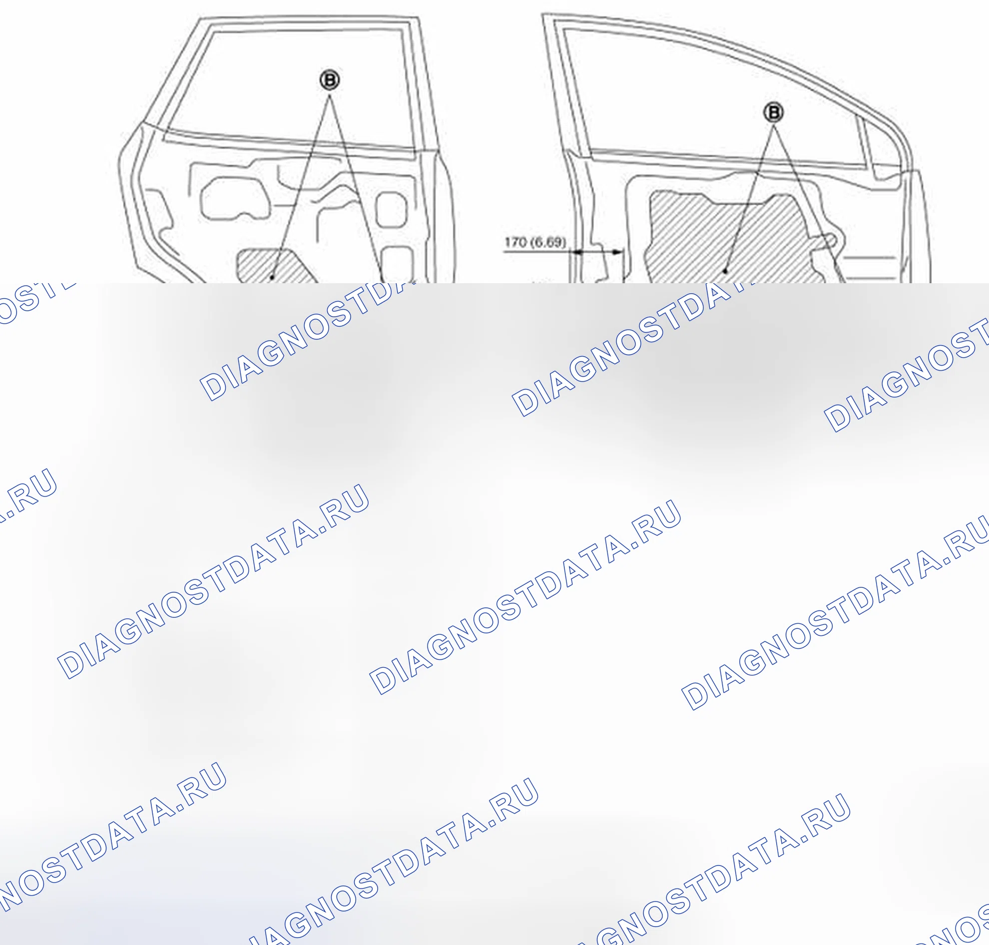 Рис. 257: ДВЕРЬ. Nissan Murano Z51 рестайлинг 2