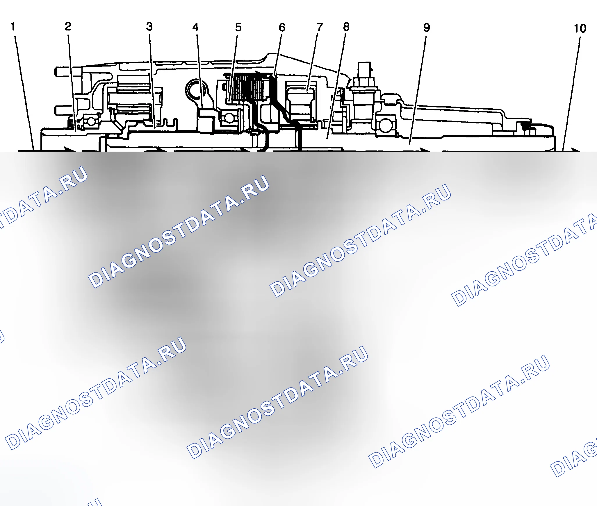 Рис. 542: Поток питания 4HI и AWD. Chevrolet Silverado 1500 HD 