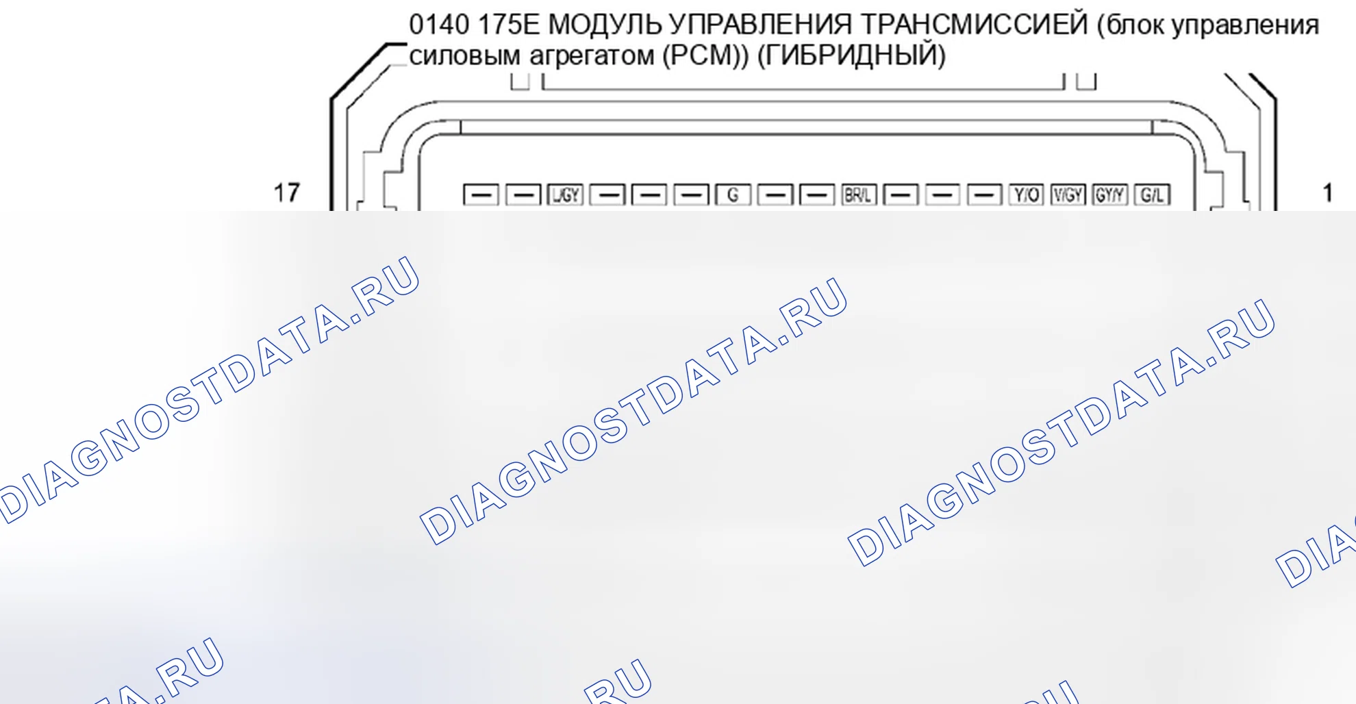 Рис. 37: ВИДЫ С ТОРЦА РАЗЪЕМОВ - СИСТЕМЫ УПРАВЛЕНИЯ - ГИБРИДНЫЕ. Mazda Tribute II