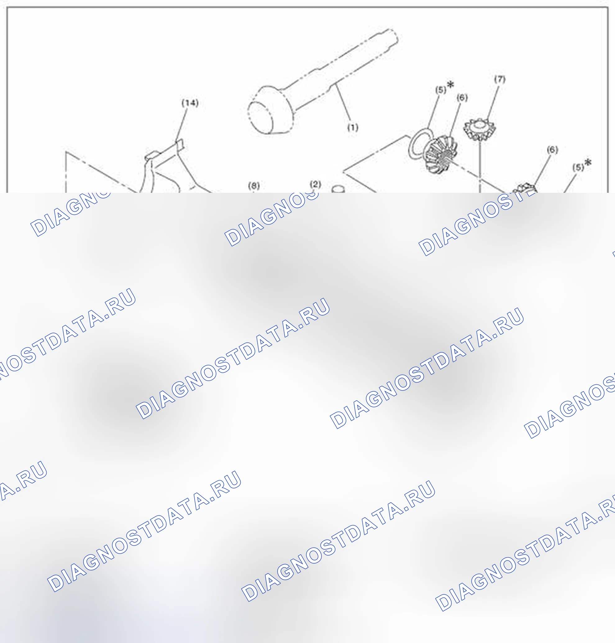 Рис. 24: ПЕРЕДНИЙ ДИФФЕРЕНЦИАЛ. Subaru Forester SJ