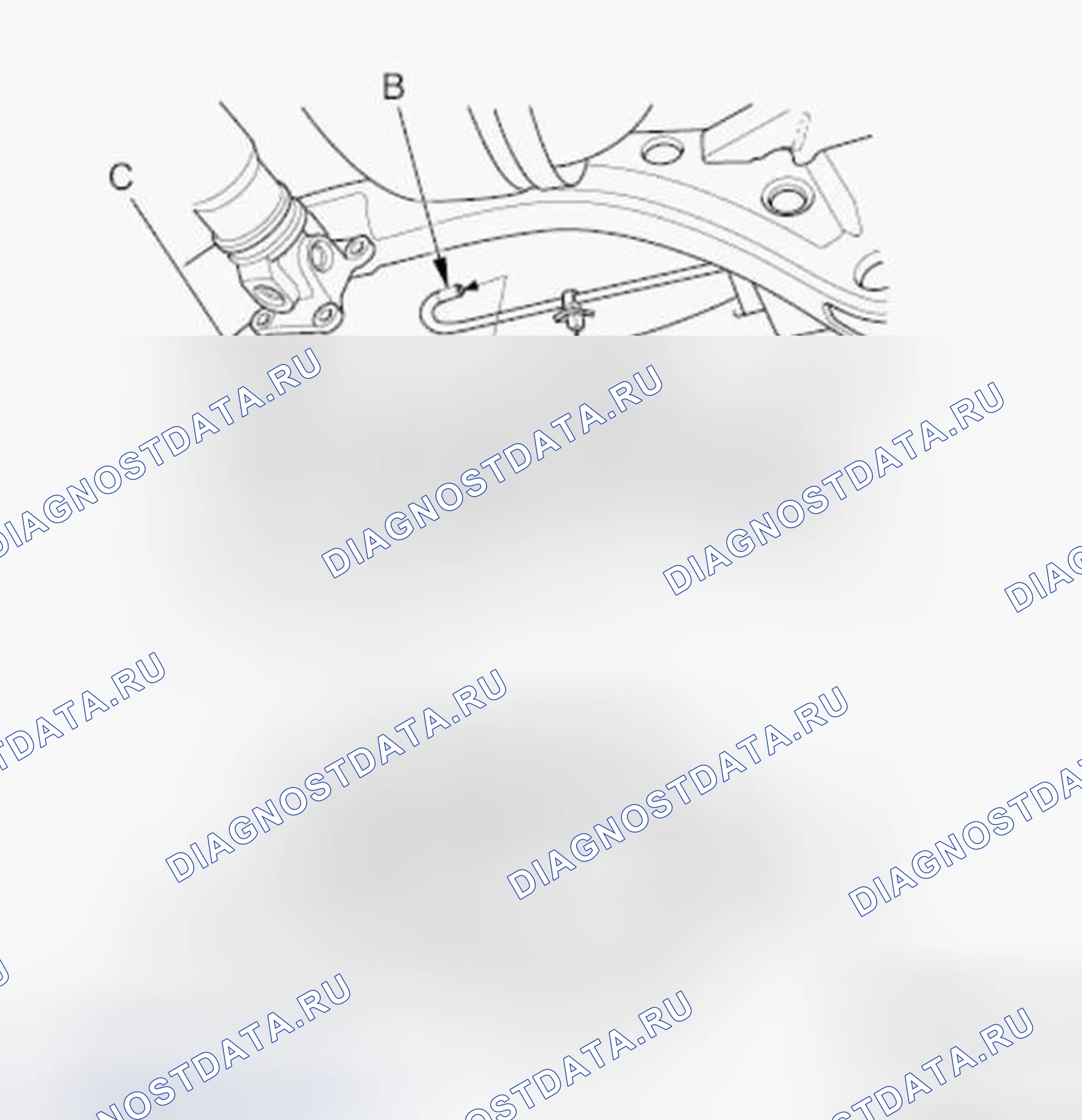 Рис. 57: Установка заднего дифференциала. Honda Ridgeline I рестайлинг