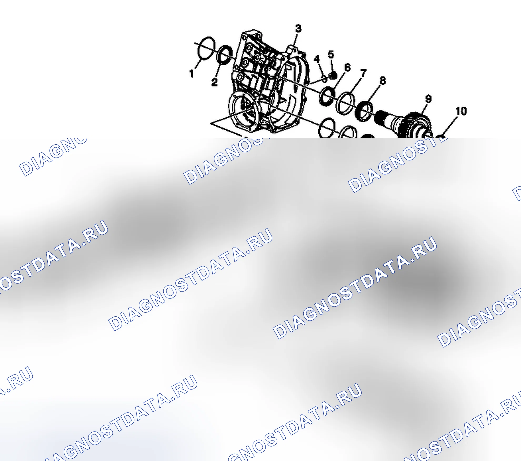 Рис. 8: Компоненты раздаточной коробки. Buick LaCrosse II