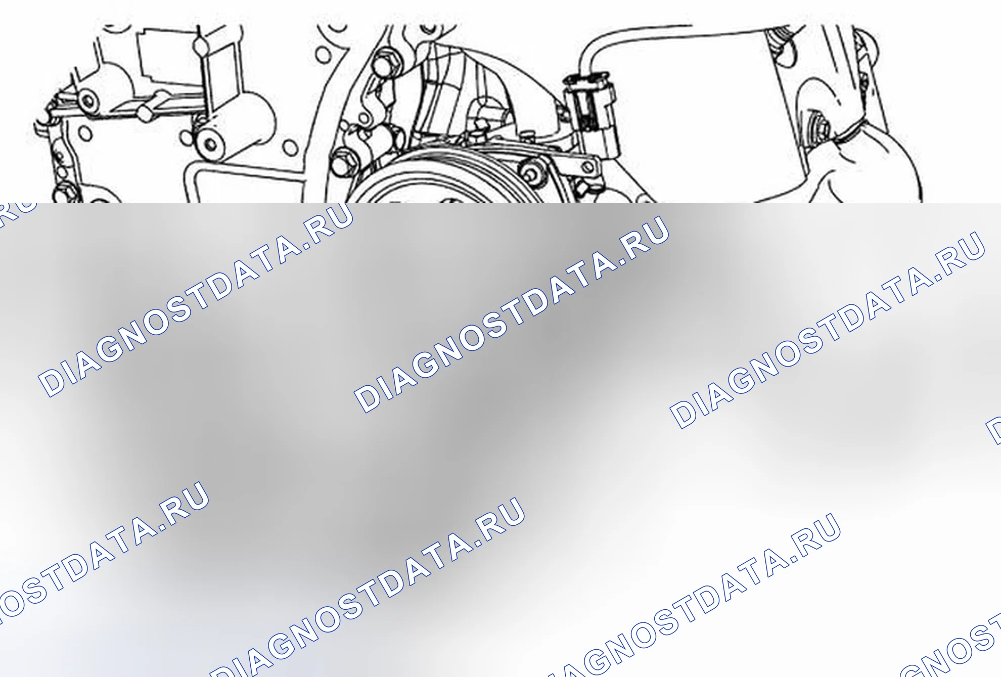 Рис. 43: Замена натяжителя приводного ремня. Cadillac ATS I