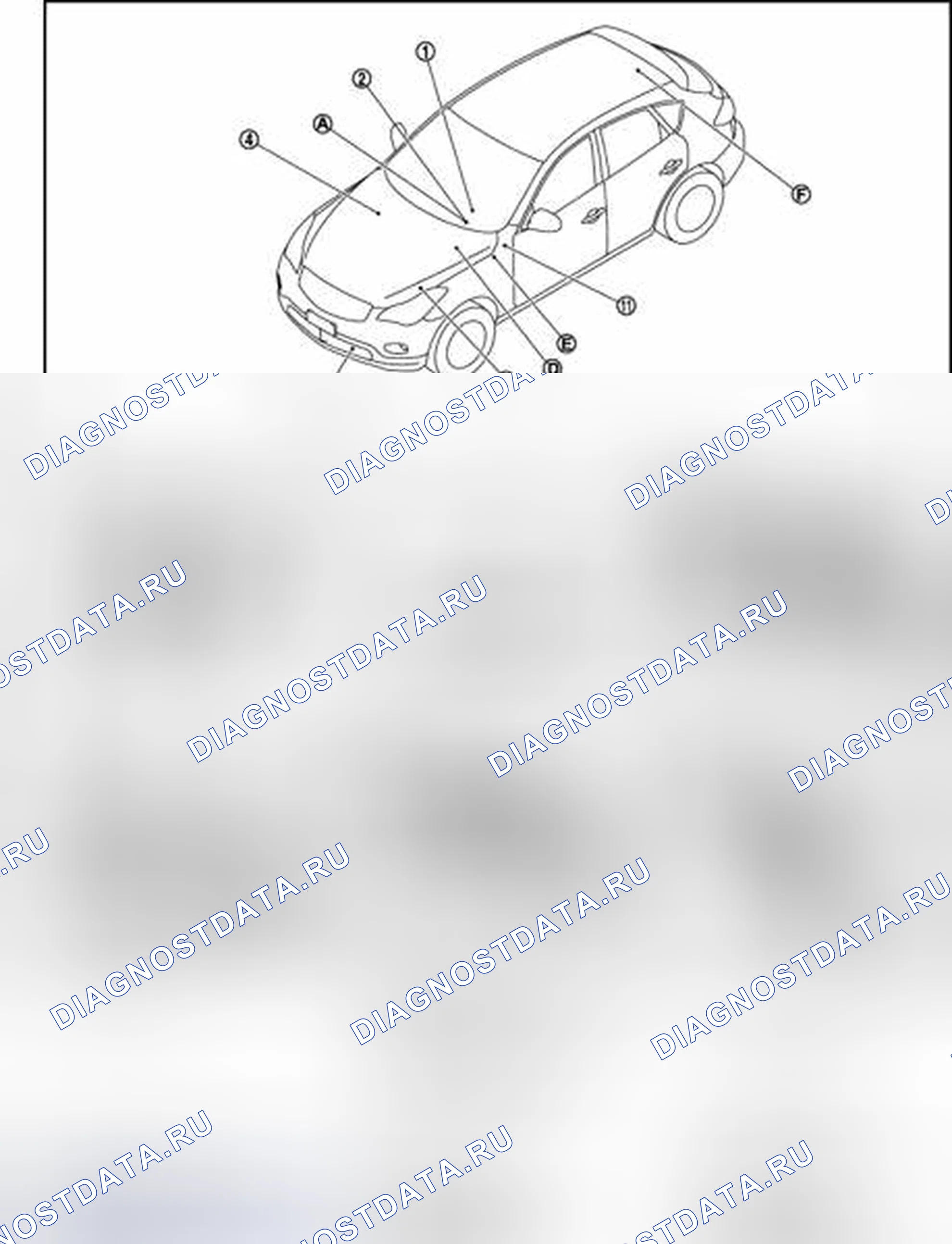 Рис. 40: Расположение компонентов. Infiniti EX37 I