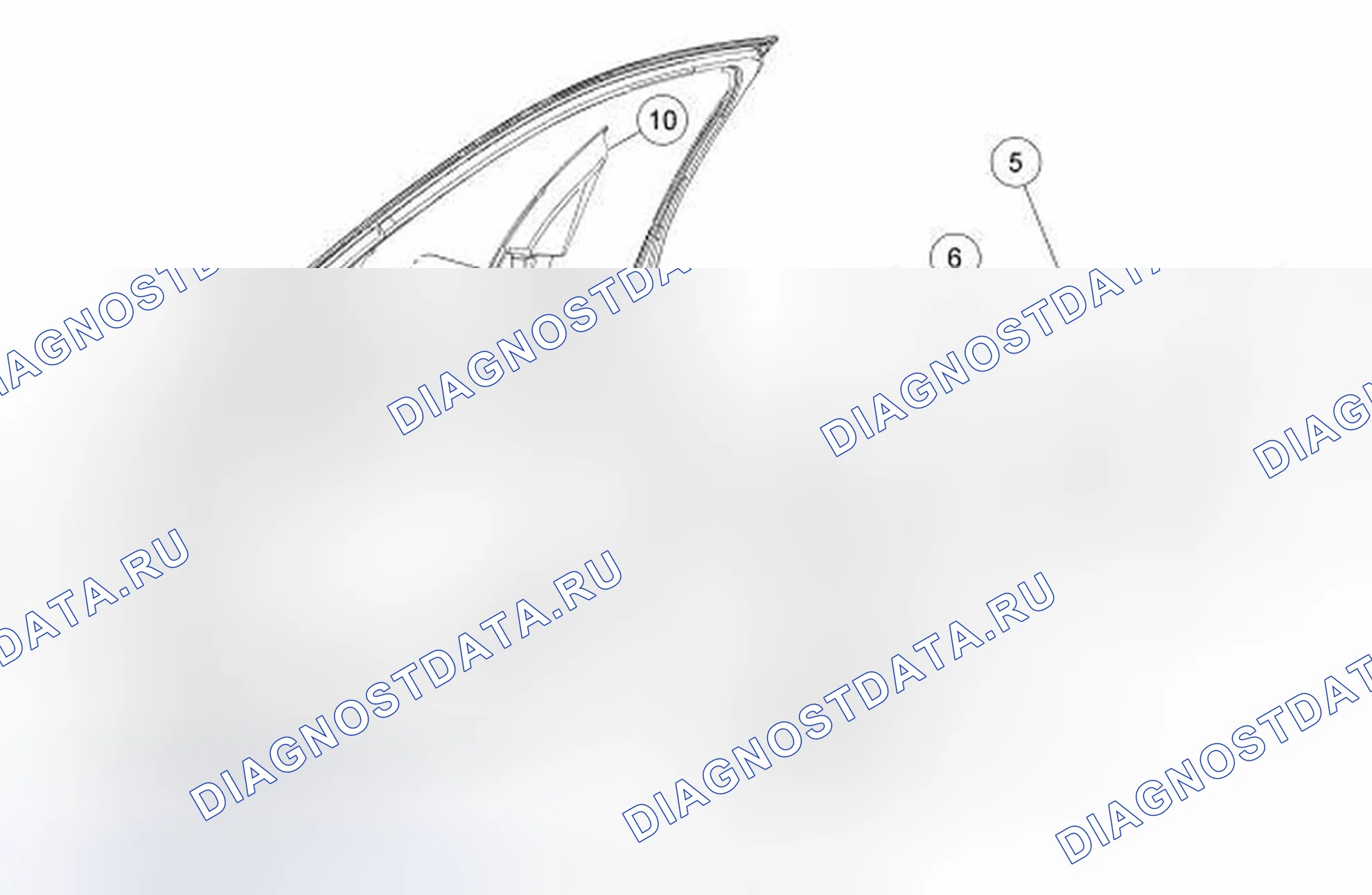 Рис. 3: Панель отделки дверей - передняя. Ford Fusion I рестайлинг