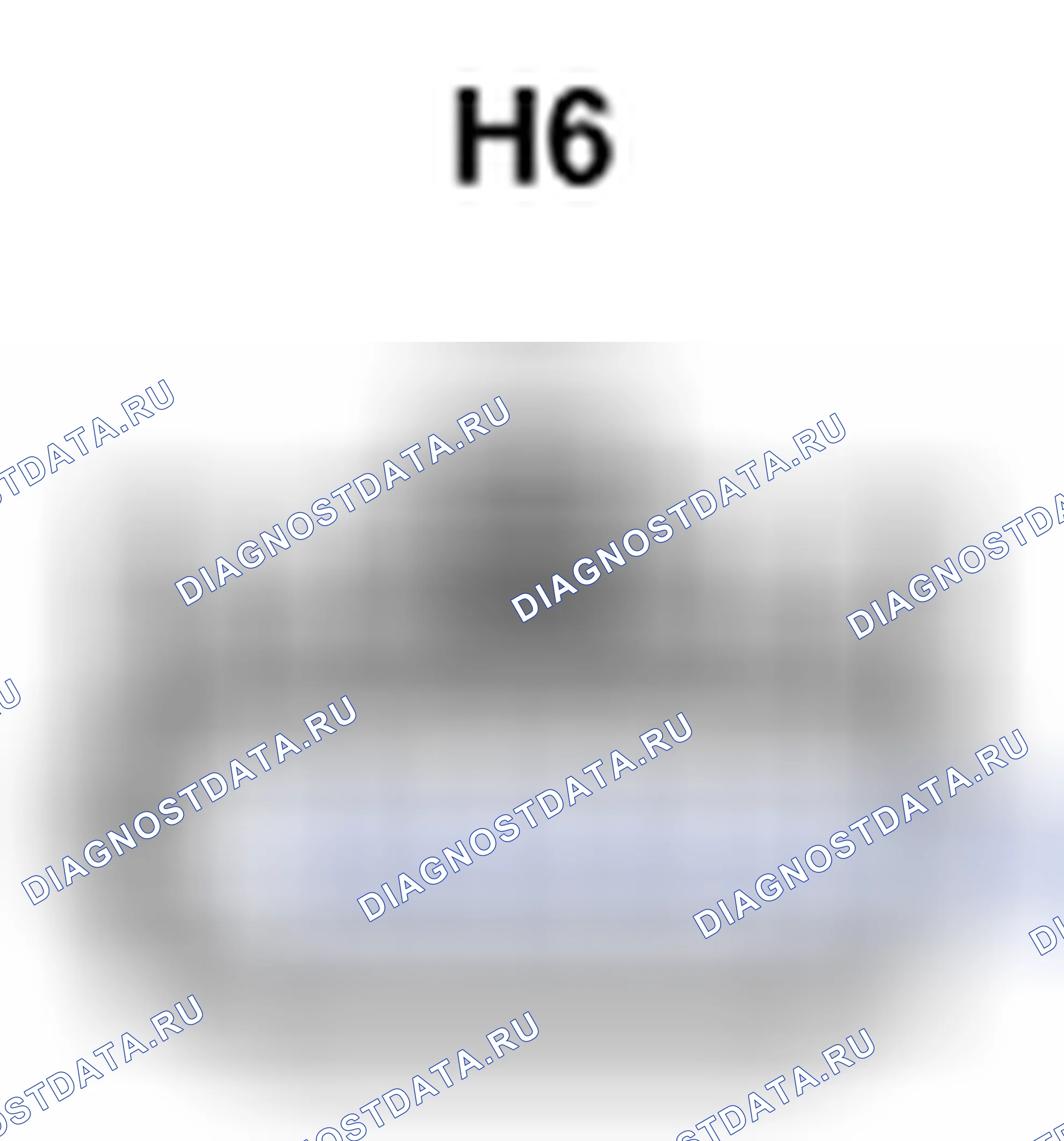 Рис. 514: Вид с торца разъема окна питания Sw (со стороны переднего пассажира) (H6). Toyota Camry XV40