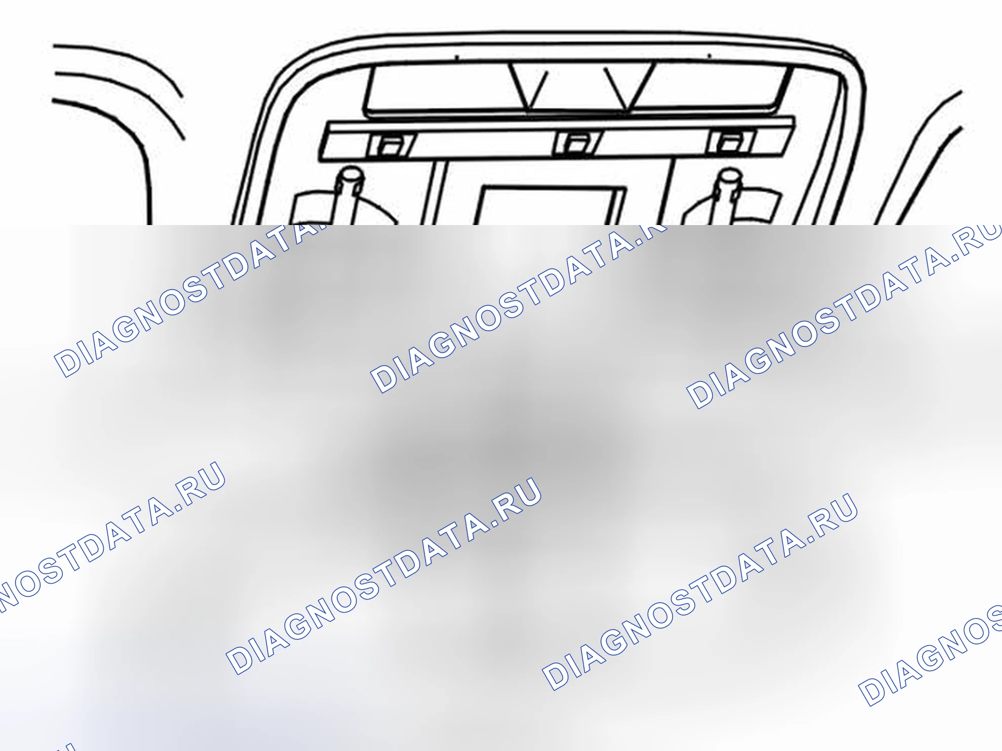 Рис. 71: Удаление внутреннего освещения. Volvo S80 I