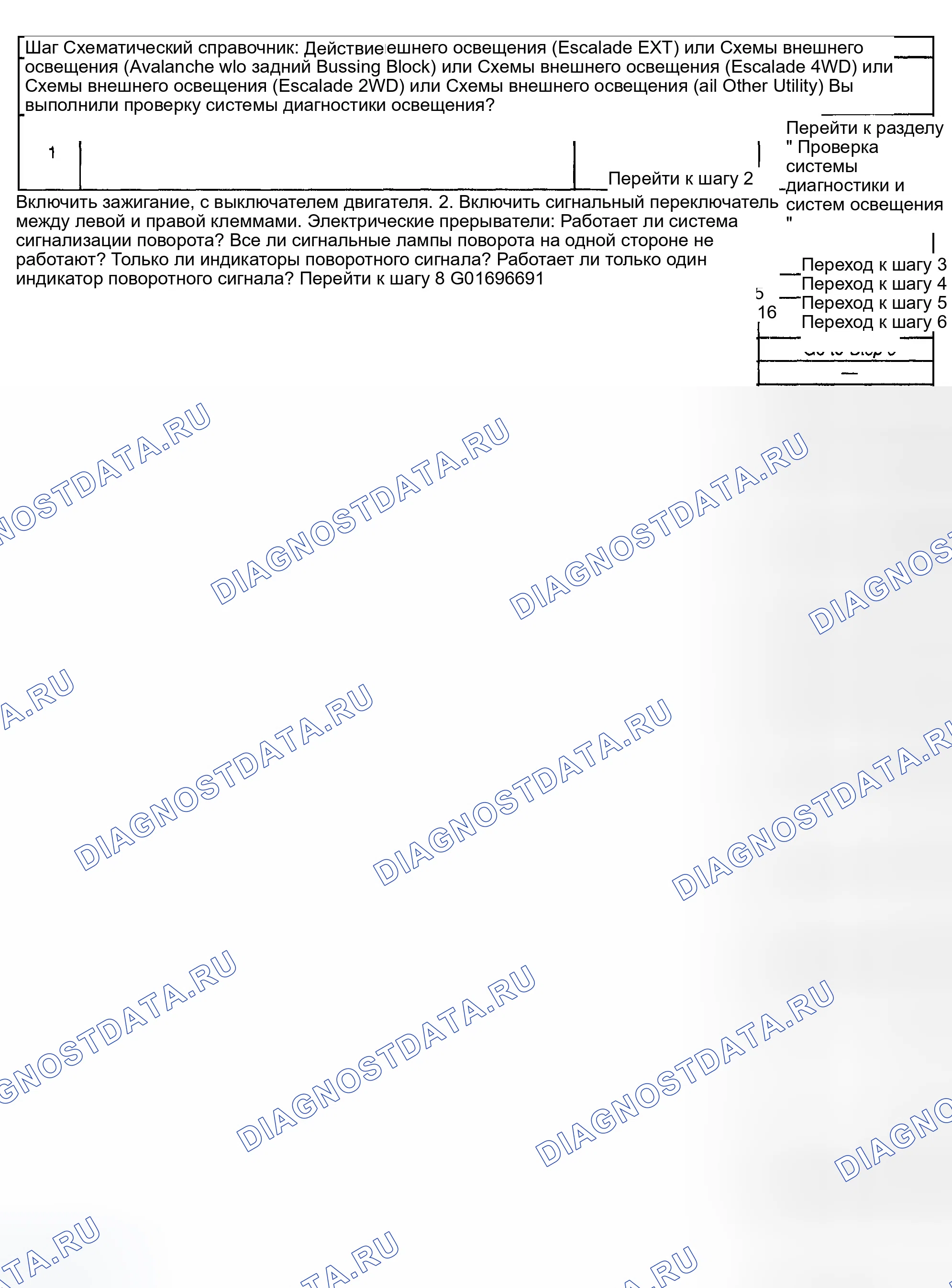 Рис. 91: Лампы и / или индикаторы поворотного сигнала не работают. GMC Yukon Denali GMT800