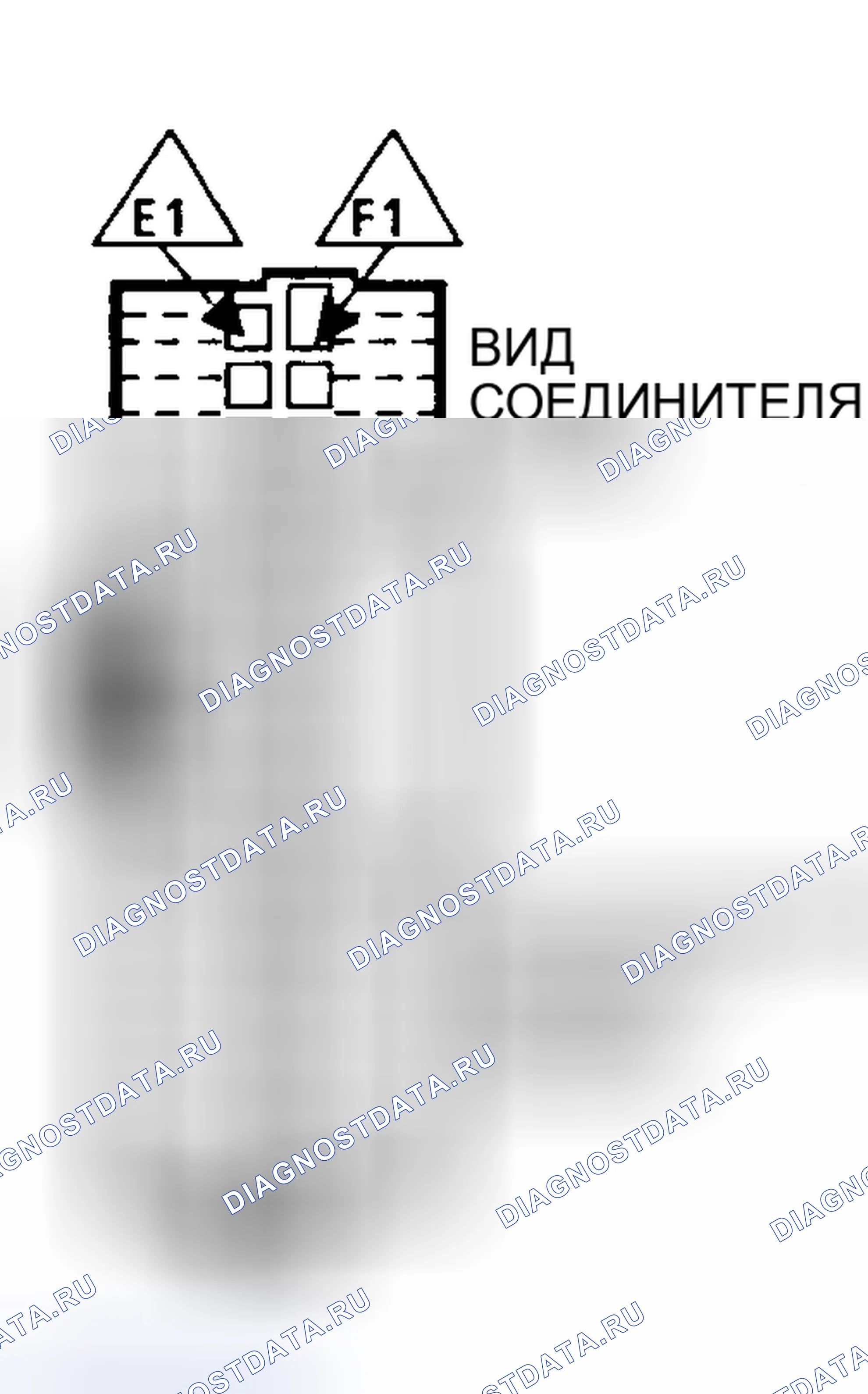Рис. 166: Идентификатор разъема E-F терминала блок управления силовым агрегатом (PCM) (блок управления силовым агрегатом) - синий (3 из 4) (серия 5.0L " G " с 4L80-E A / T). Chevrolet Sportvan G30 