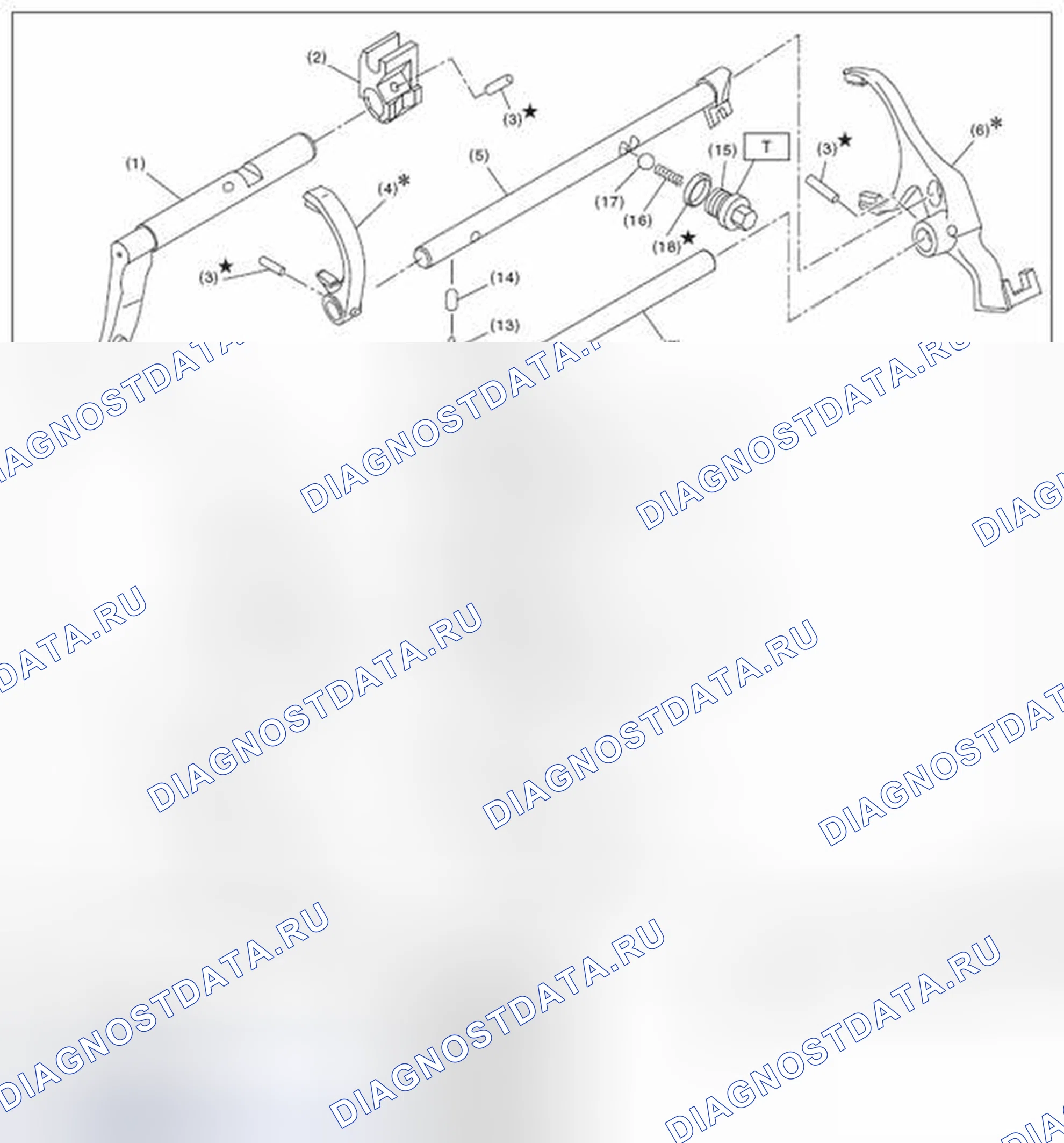 Рис. 24: ВИЛКА И ШТОК ПЕРЕКЛЮЧАТЕЛЯ ПЕРЕДАЧ. Subaru Legacy BM/BR рестайлинг