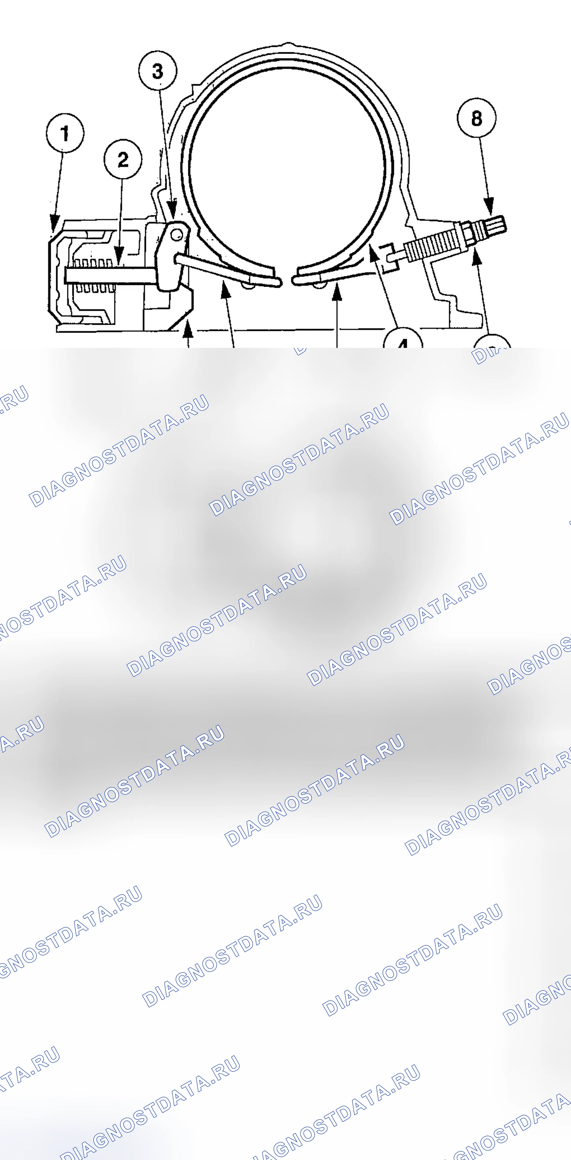 Рис. 722: Полоса - передняя часть. Ford Explorer Sport Trac I