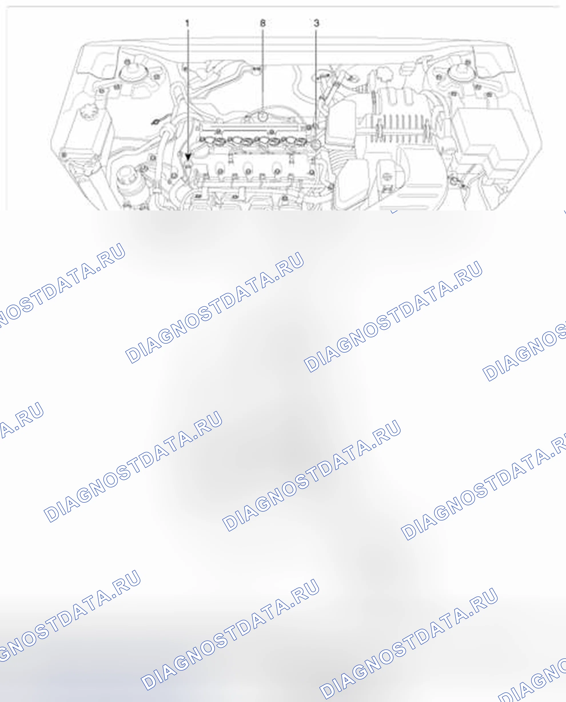 Рис. 3: [2.4 Двойной верхний распредвал (DOHC)]. Hyundai Santa Fe II рестайлинг