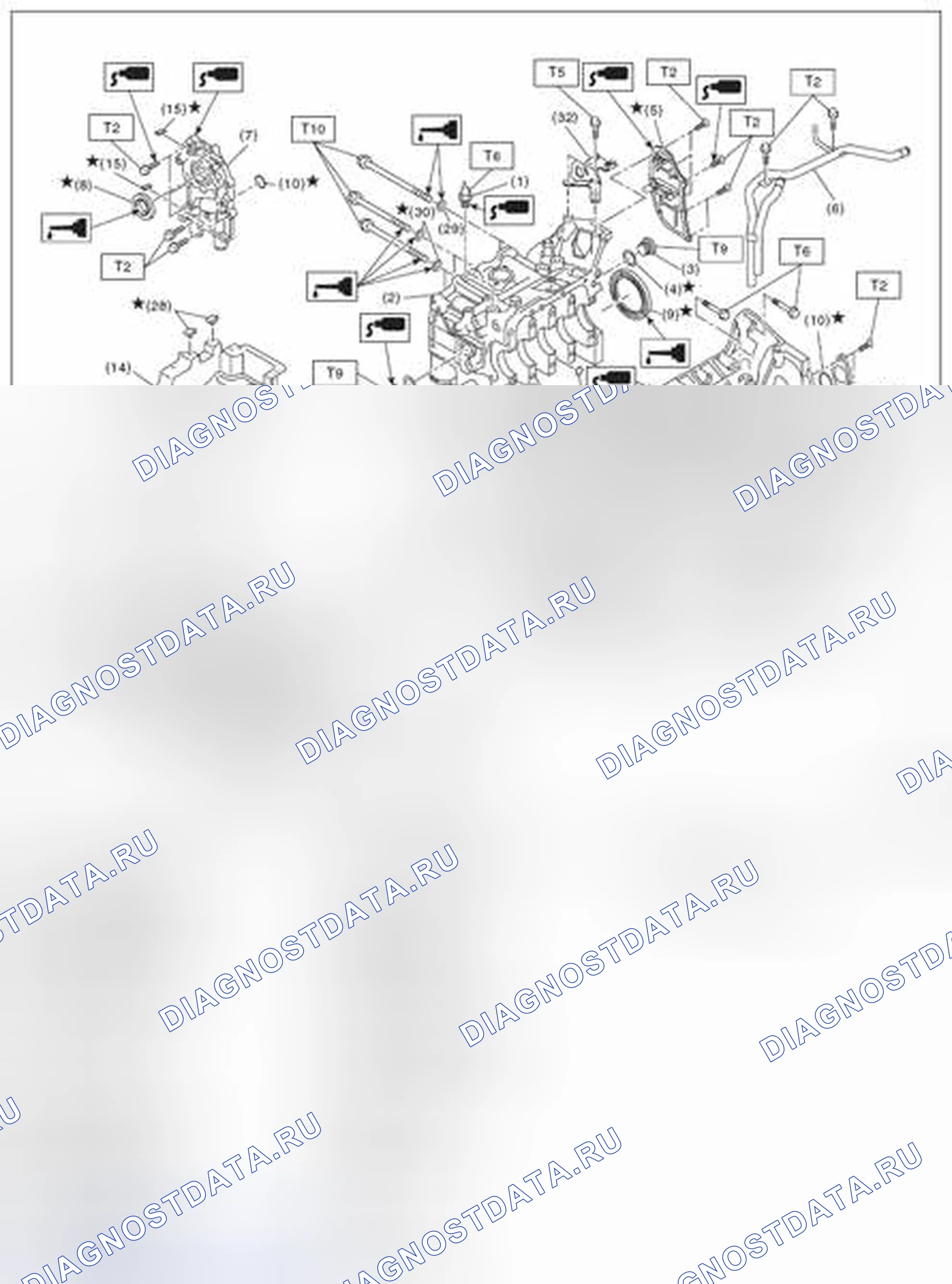 Рис. 762: БЛОК ЦИЛИНДРОВ. Subaru Impreza GK