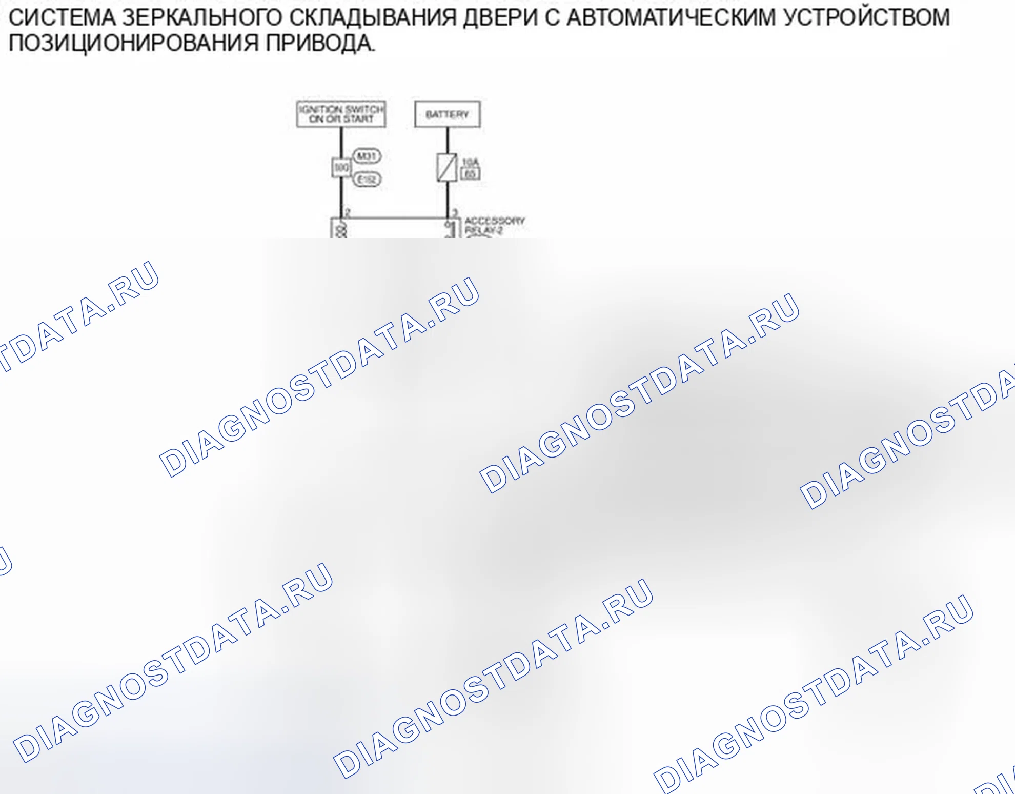 Рис. 43: электросхема - система Питание Fold. Infiniti QX60 I