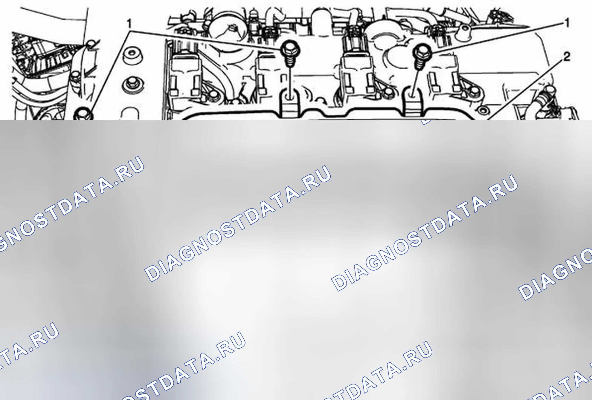 Рис. 59: Замена теплозащитного экрана крышки распределительного вала. Cadillac ATS I