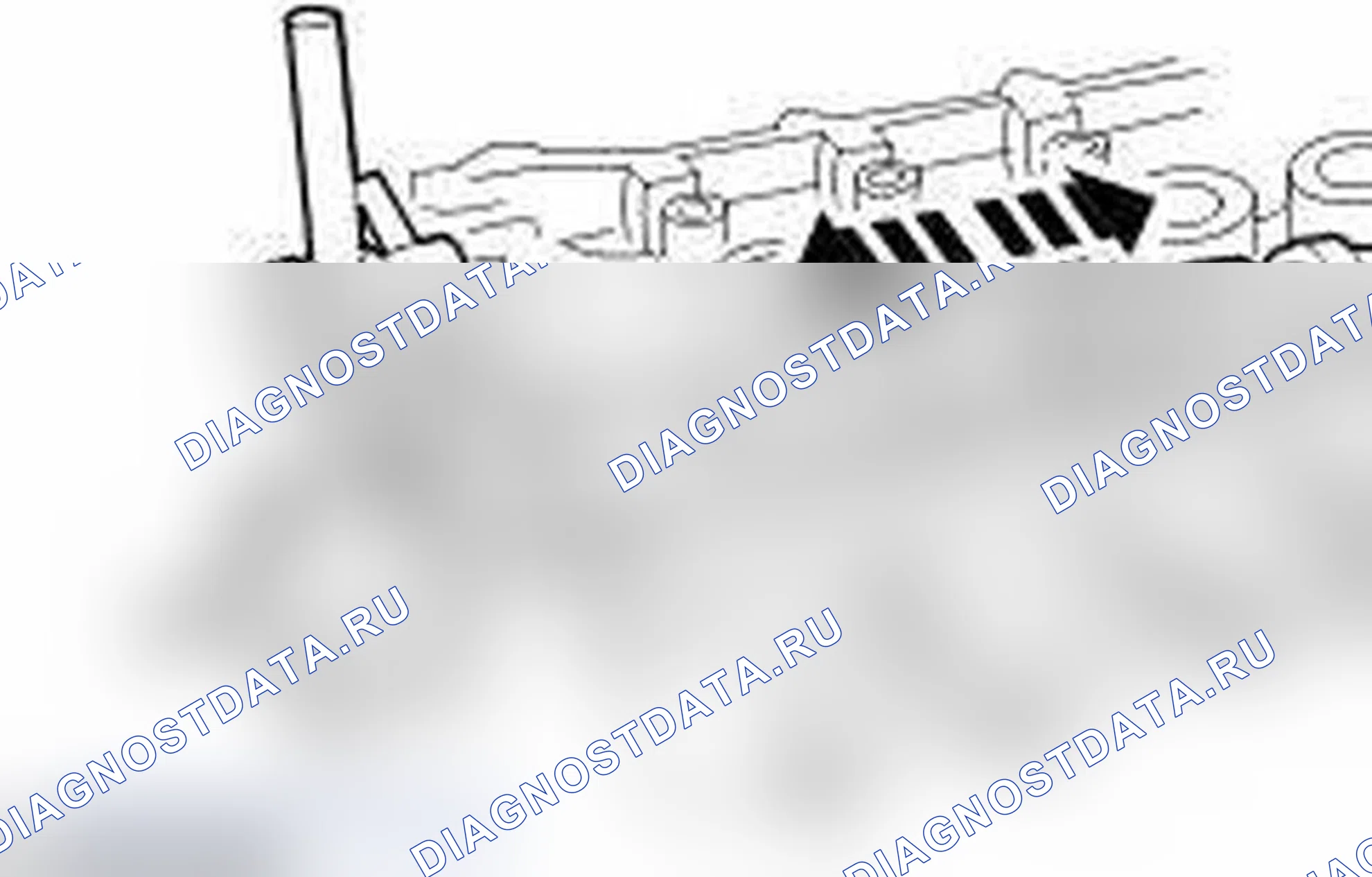 Рис. 48: Люфт на конце распределительного вала. Jaguar XJ X351